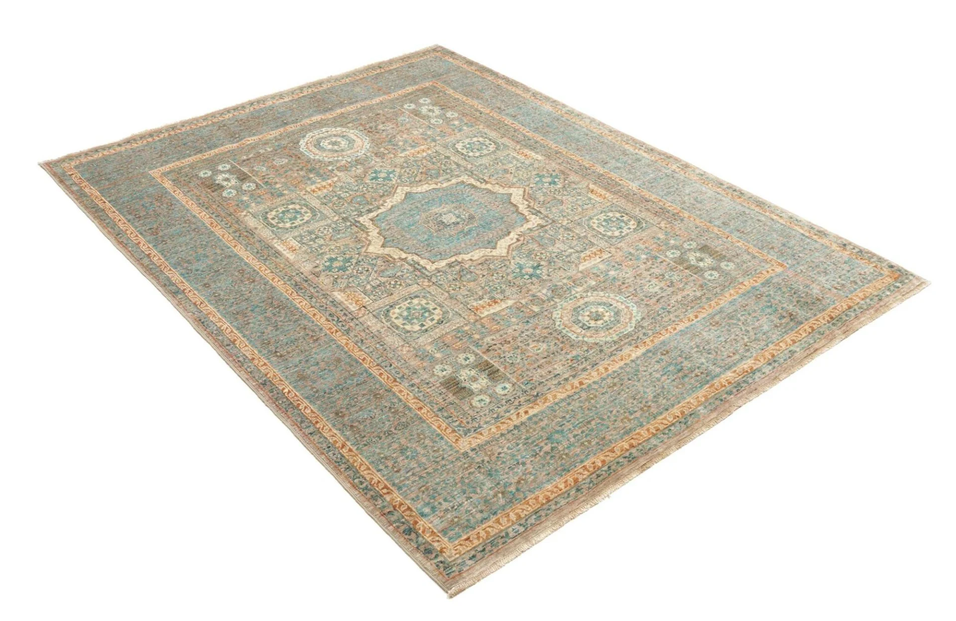 Handgeknüpfter Mamluk Orientteppich, 148 × 189 cm, Wolle