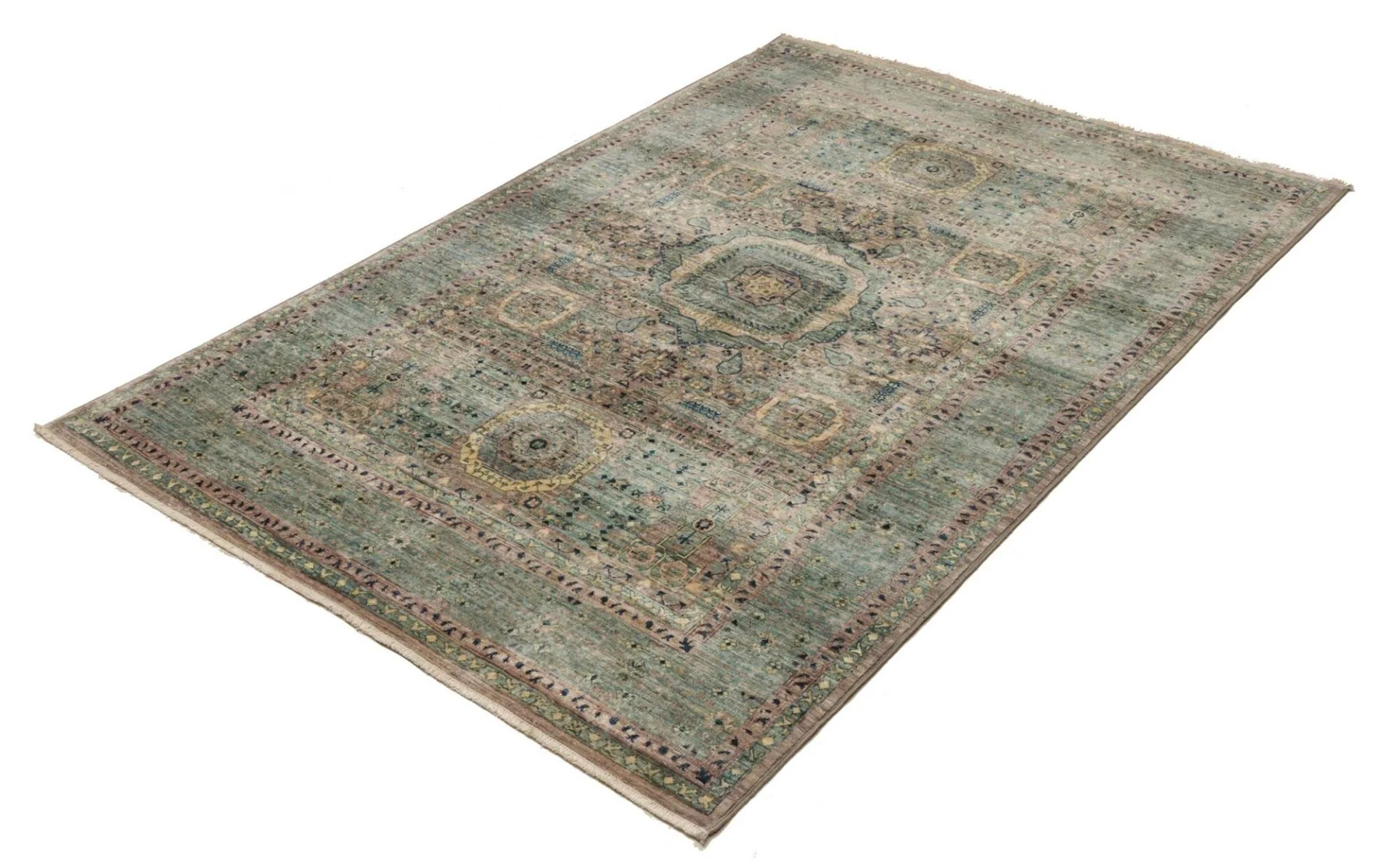 Handgeknüpfter Mamluk Orientteppich 128 × 182 cm