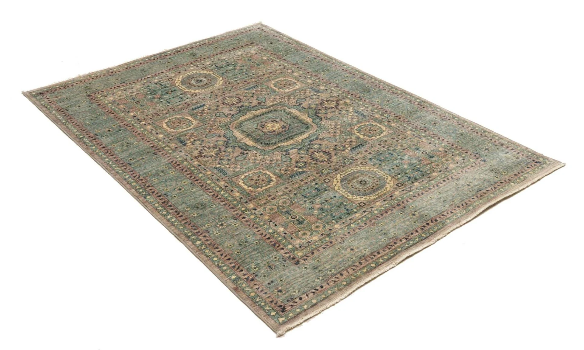 Handgeknüpfter Mamluk Orientteppich 128 × 182 cm