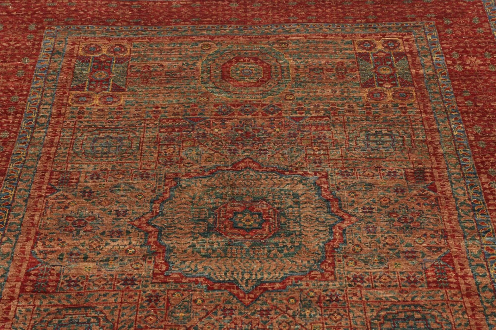Mamluk Orientteppich 129 × 189 cm aus Wolle, handgeknüpft