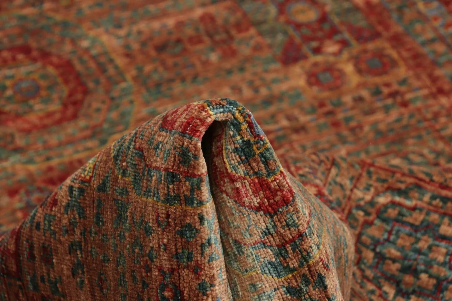 Mamluk Orientteppich 129 × 189 cm aus Wolle, handgeknüpft