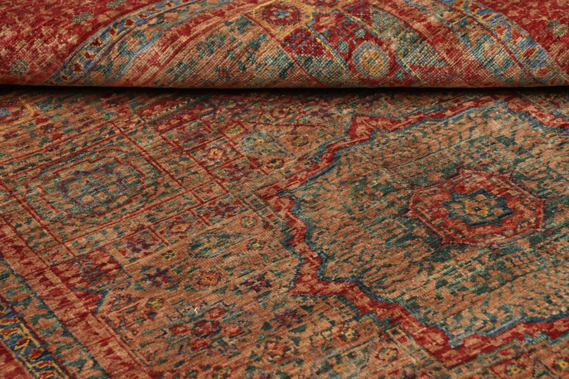 Mamluk Orientteppich 129 × 189 cm aus Wolle, handgeknüpft