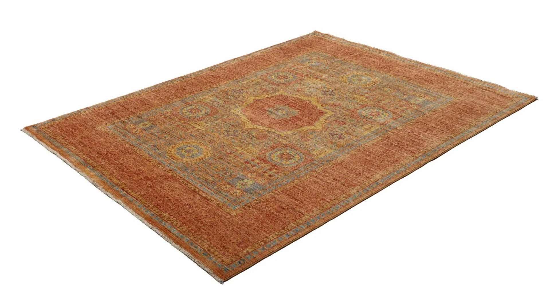 Handgeknüpfter Mamluk Orientteppich, 154 × 195 cm, Wolle