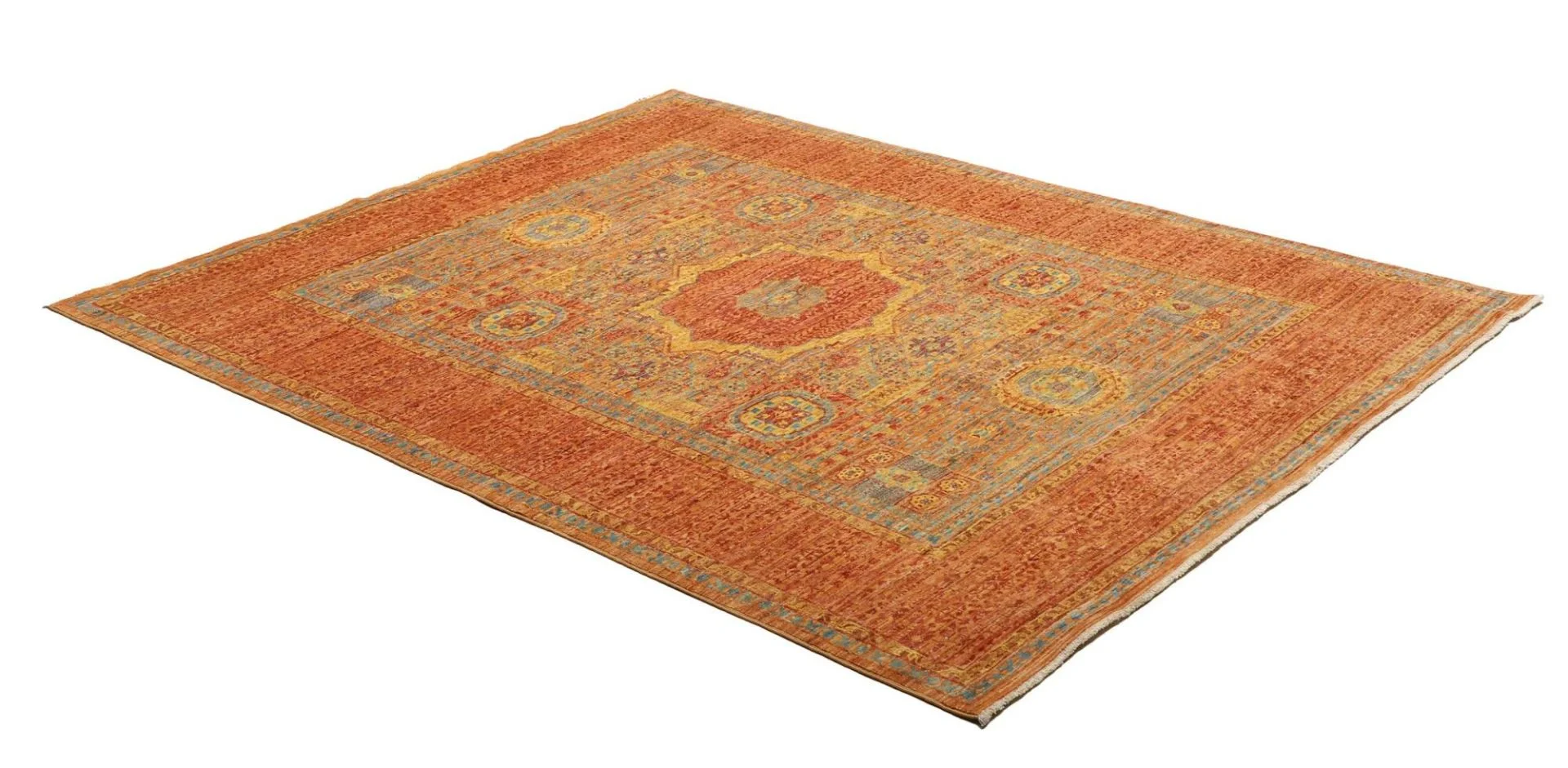 Handgeknüpfter Mamluk Orientteppich, 154 × 195 cm, Wolle