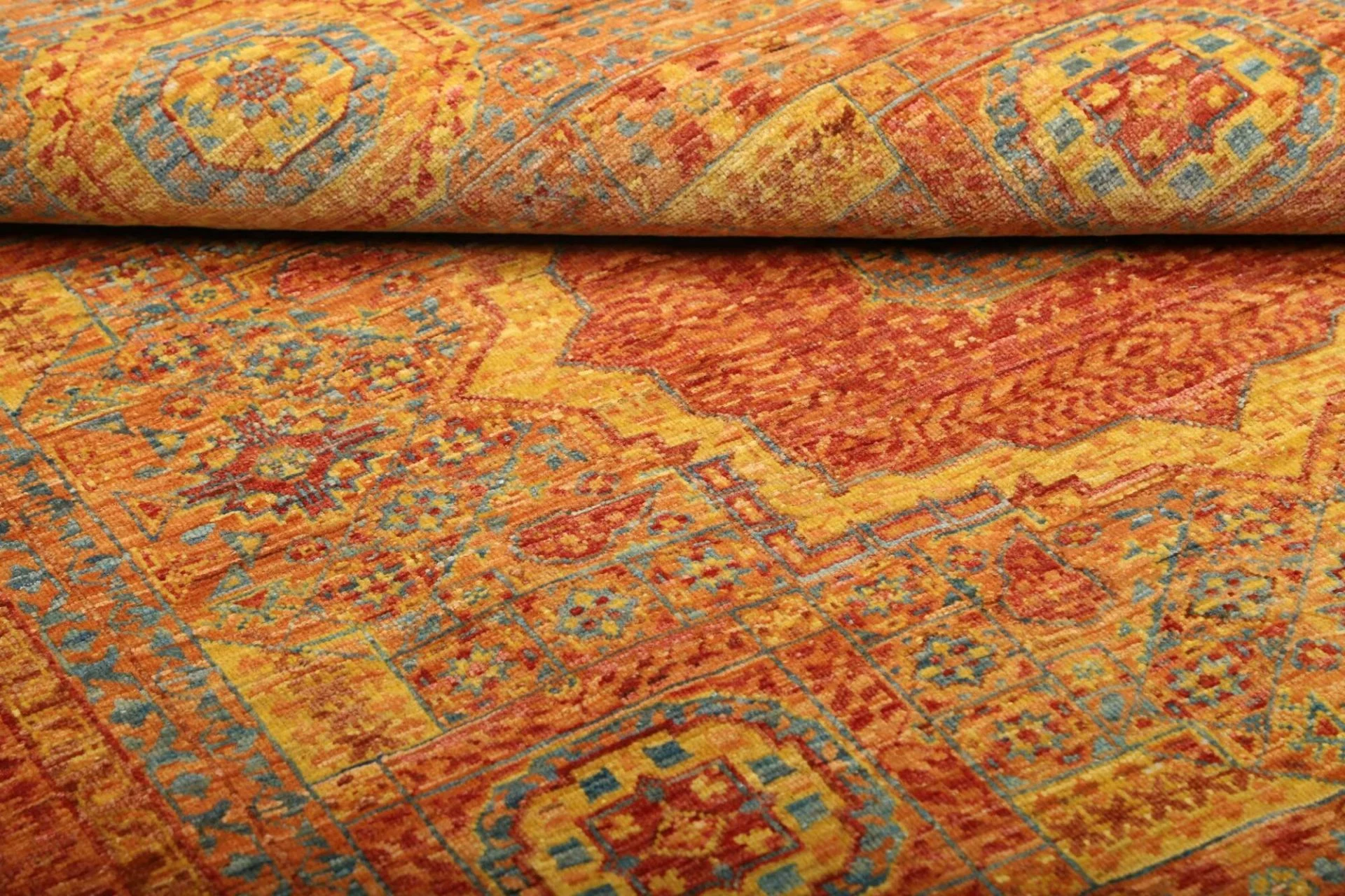 Handgeknüpfter Mamluk Orientteppich, 154 × 195 cm, Wolle