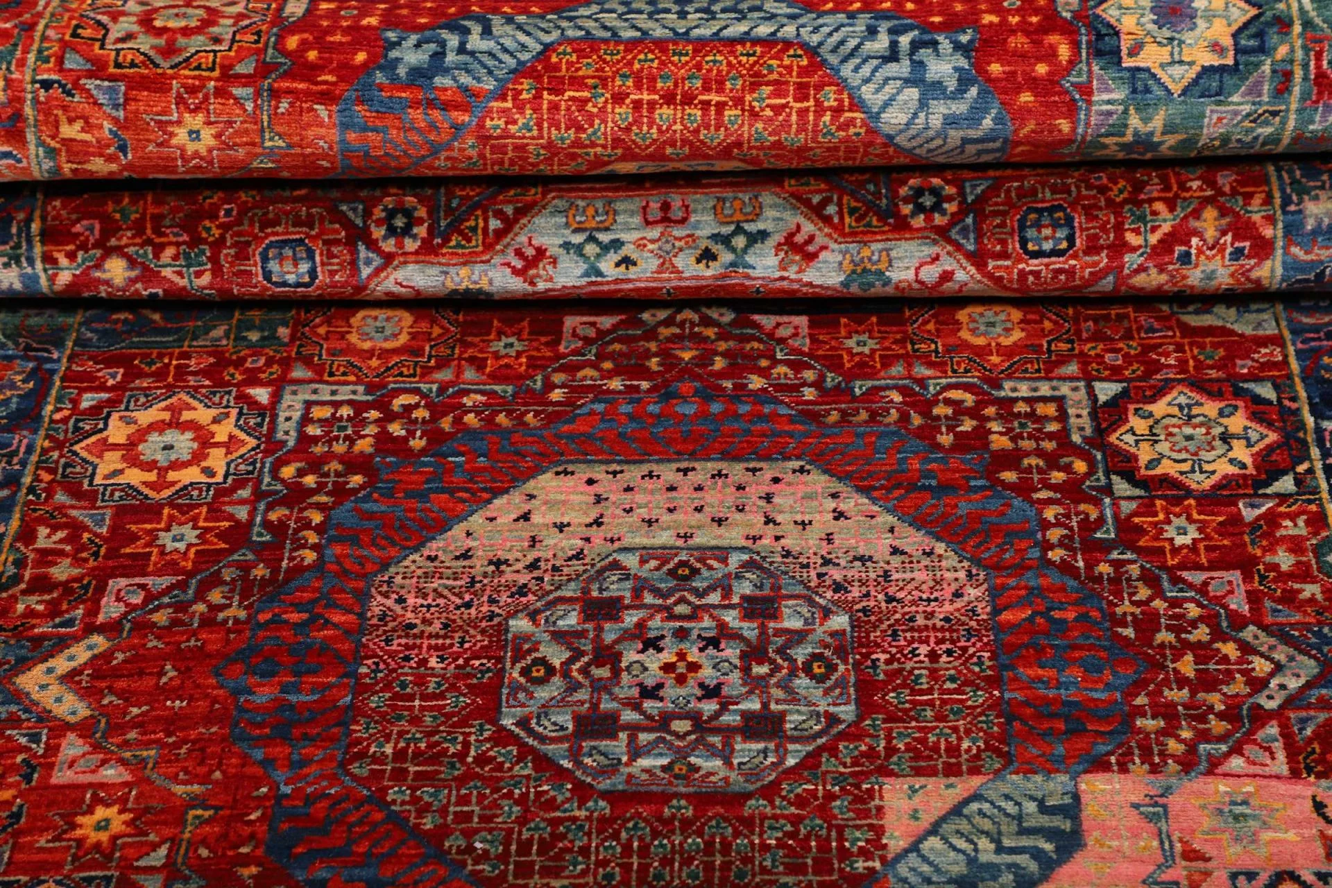 Mamluk Orientteppich 86 × 392 cm aus Wolle, handgeknüpft