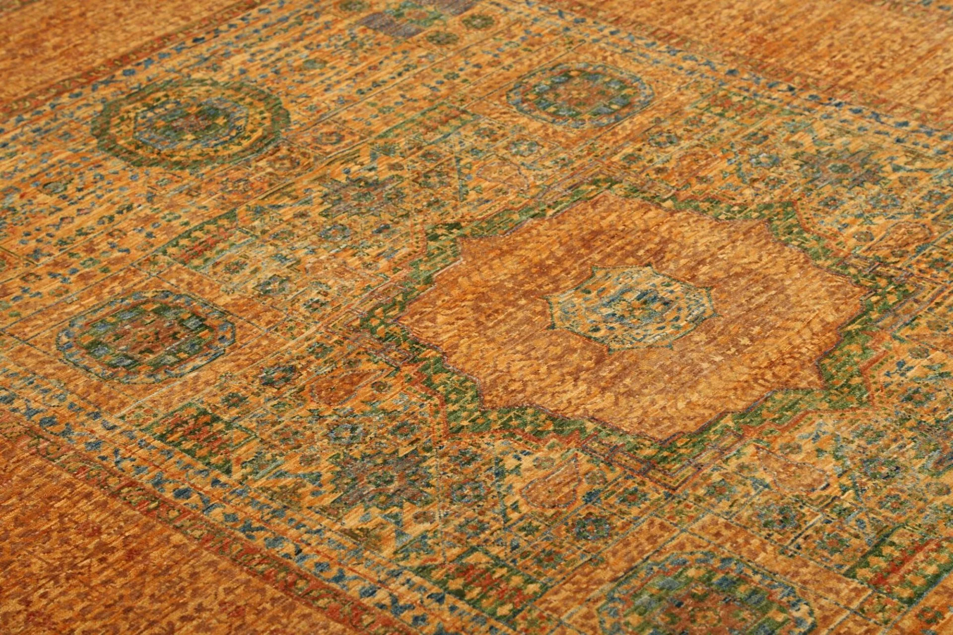 Mamluk Orientteppich 154 × 220 cm aus Wolle, handgeknüpft