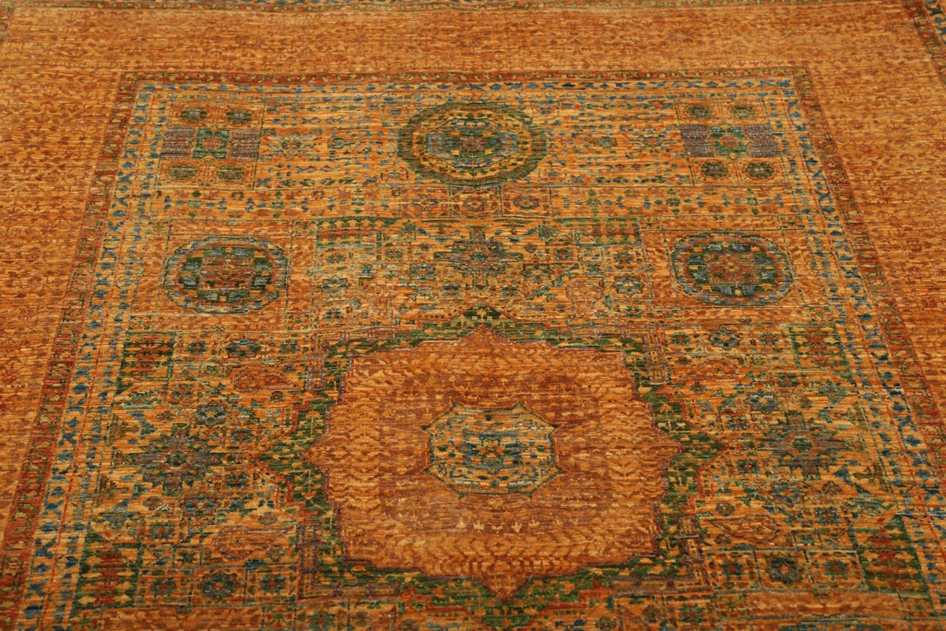 Mamluk Orientteppich 154 × 220 cm aus Wolle, handgeknüpft