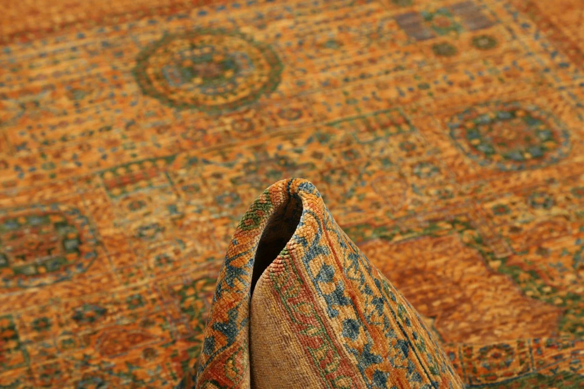 Mamluk Orientteppich 154 × 220 cm aus Wolle, handgeknüpft