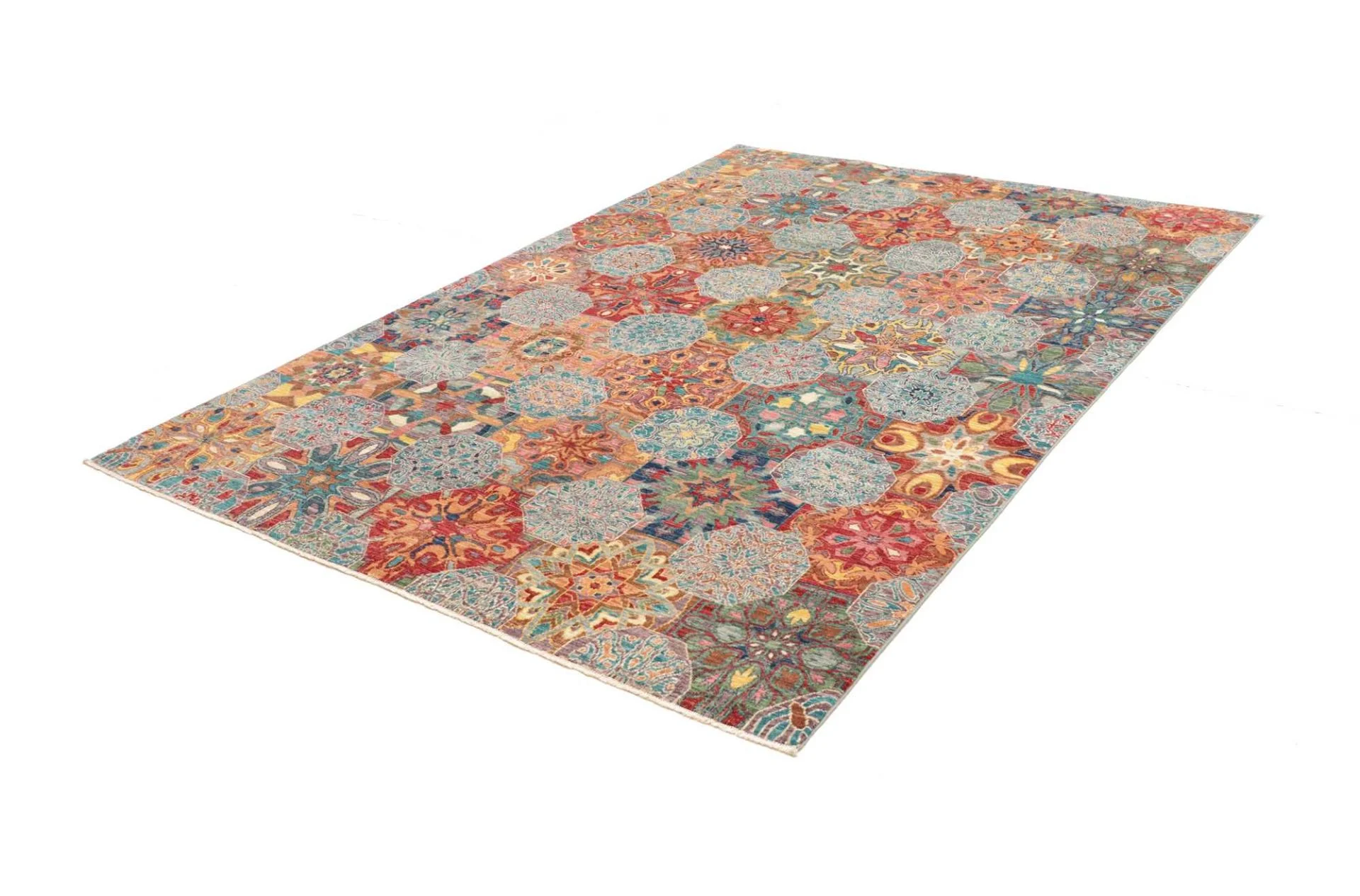 Handgeknüpfter Samarkand Orientteppich, 168 × 230 cm, Wolle