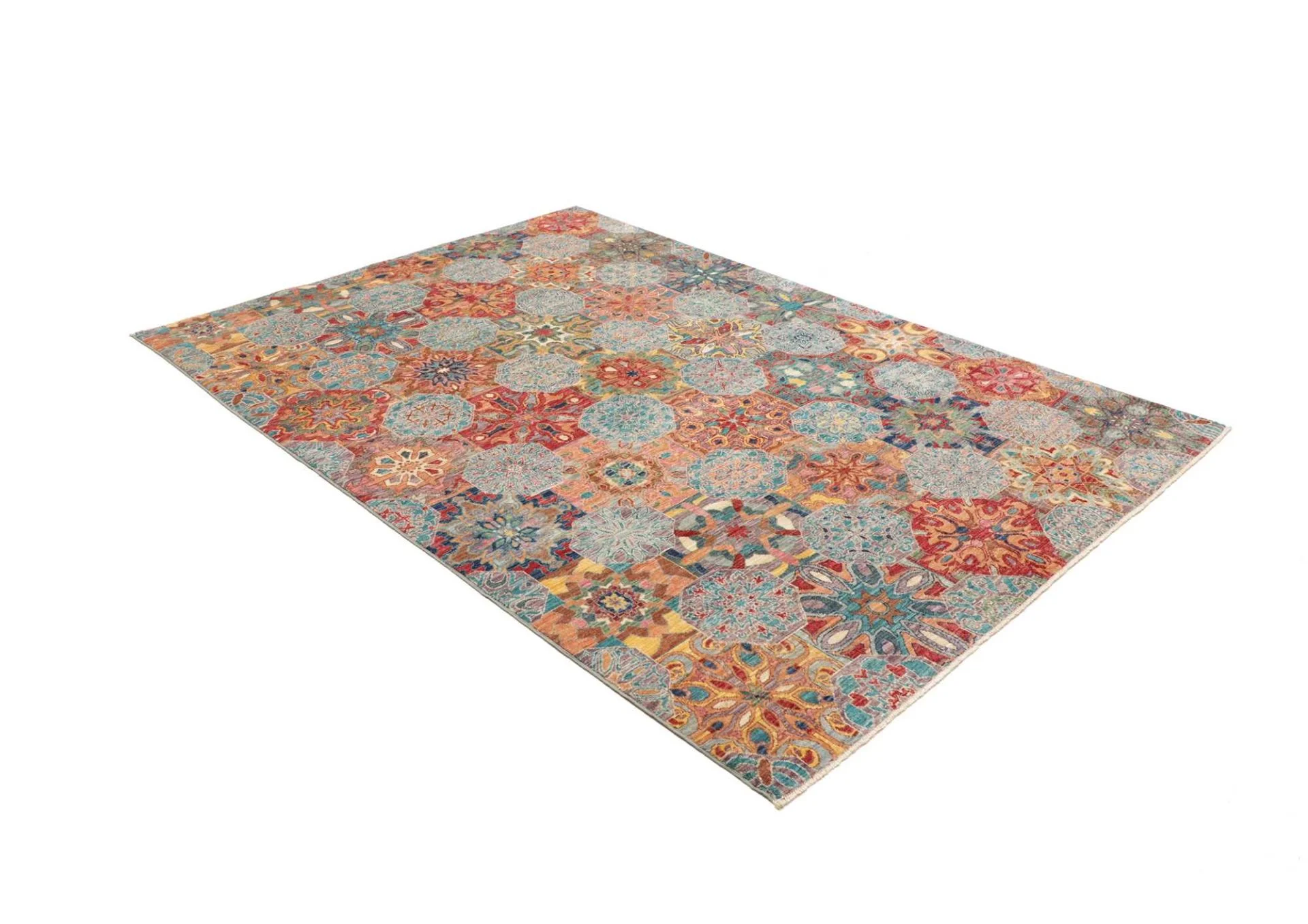 Handgeknüpfter Samarkand Orientteppich, 168 × 230 cm, Wolle