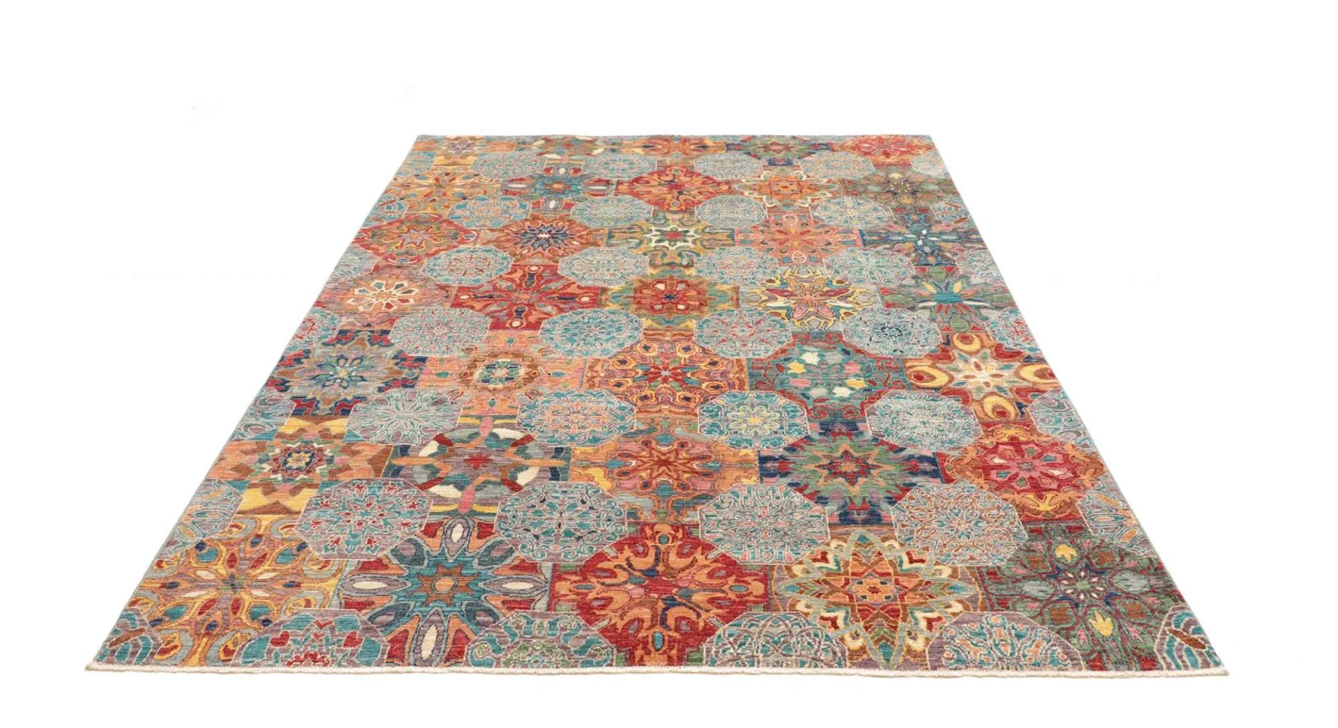 Handgeknüpfter Samarkand Orientteppich, 168 × 230 cm, Wolle