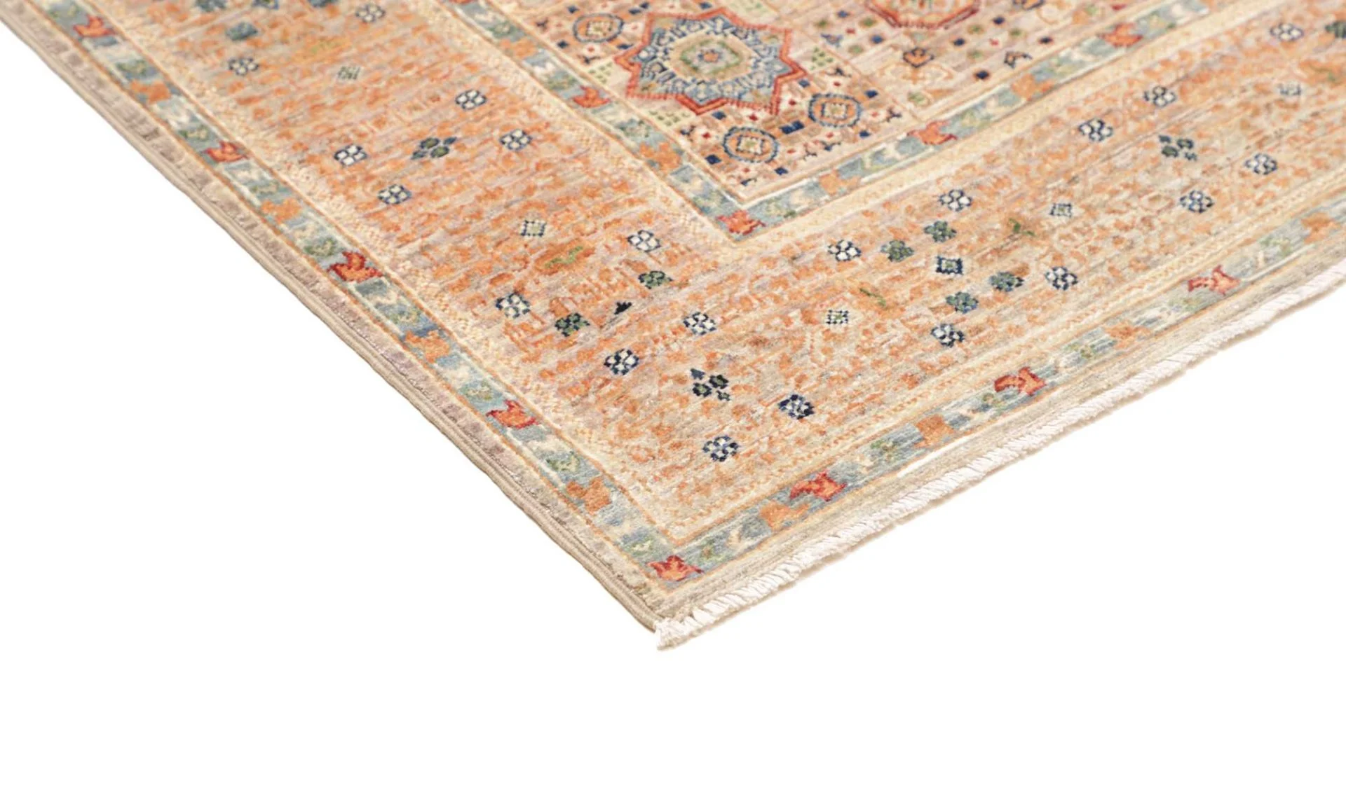 Mamluk Orientteppich 124 × 179 cm aus Wolle, handgeknüpft