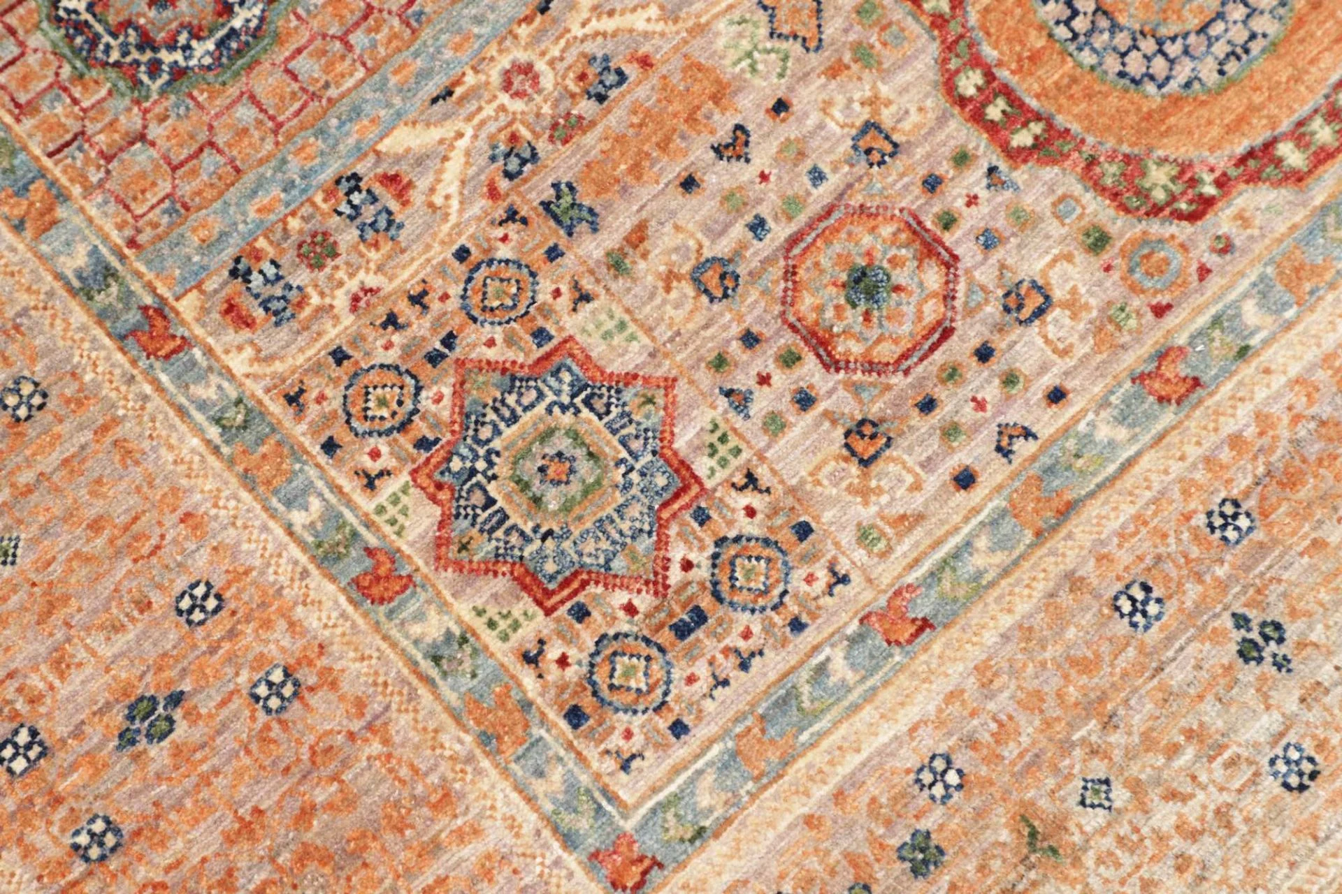 Mamluk Orientteppich 124 × 179 cm aus Wolle, handgeknüpft
