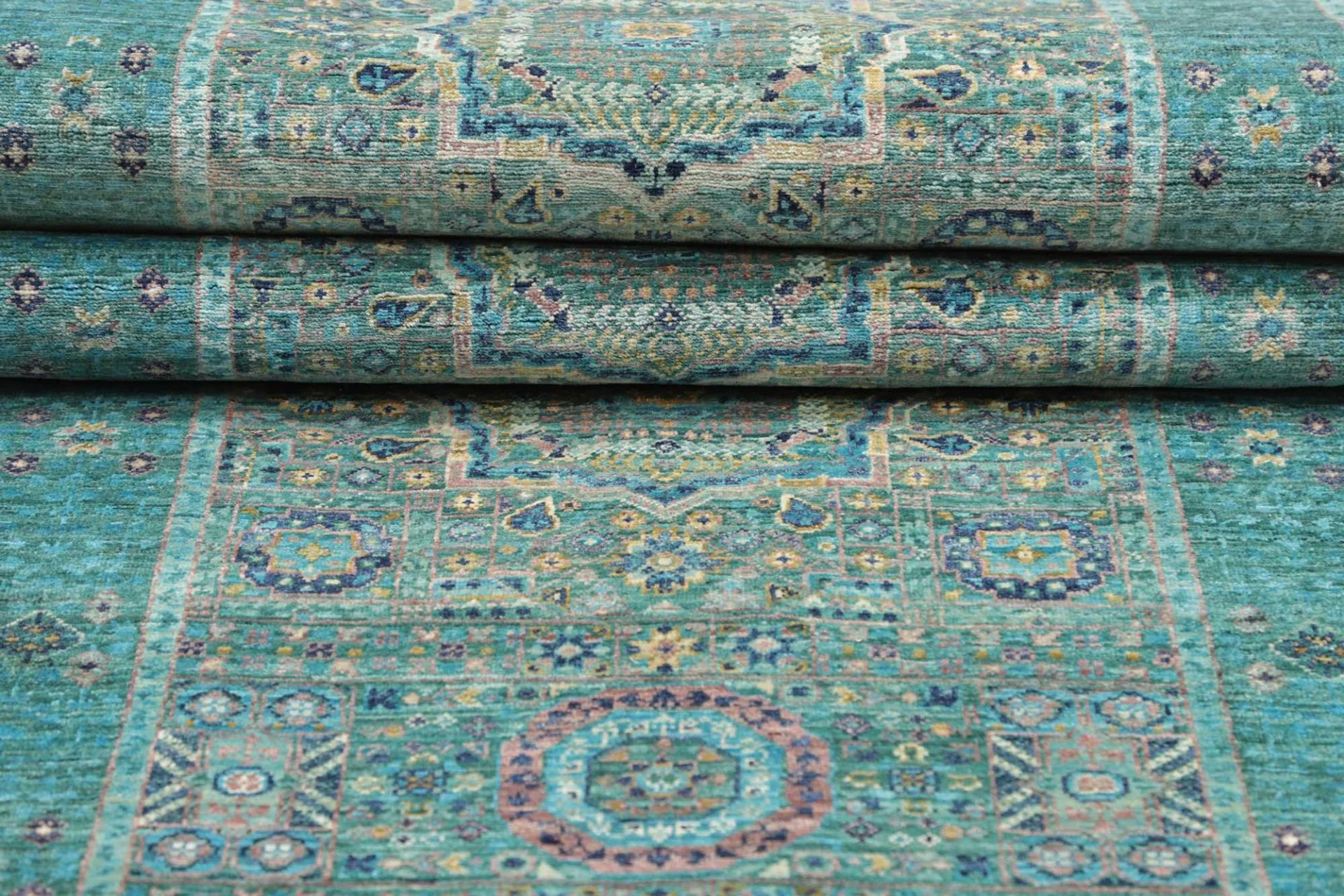 Handgeknüpfter Mamluk Orientteppich, 83 × 395 cm, Wolle