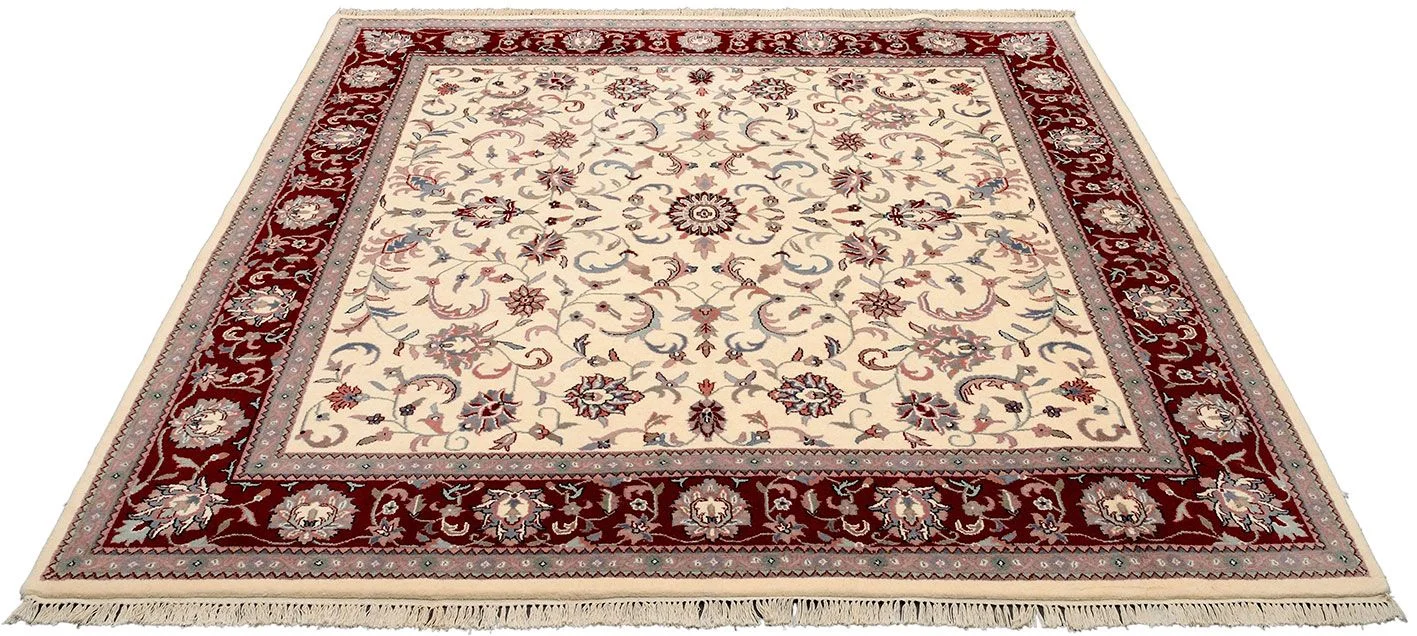 Handgeknüpfter Isfahan Orientteppich 241 × 241 cm
