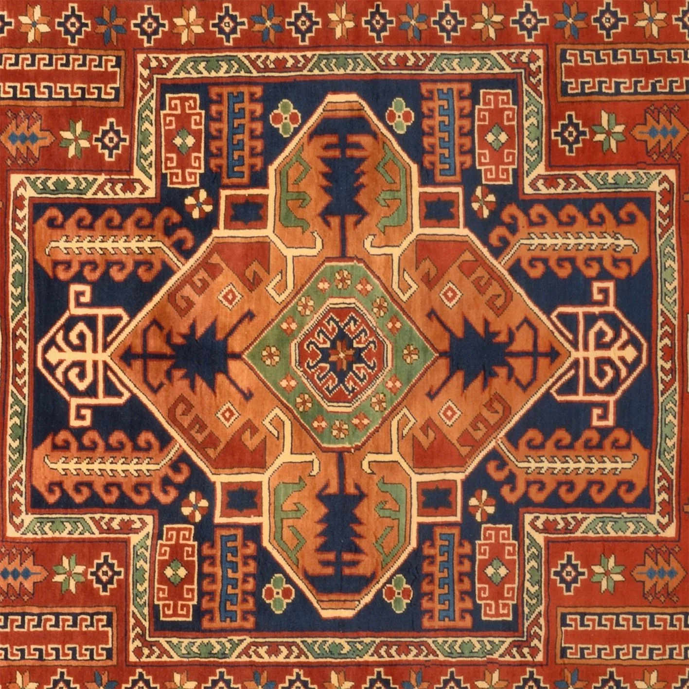 Handgeknüpfter Orientteppich, 200 × 293 cm, Wolle