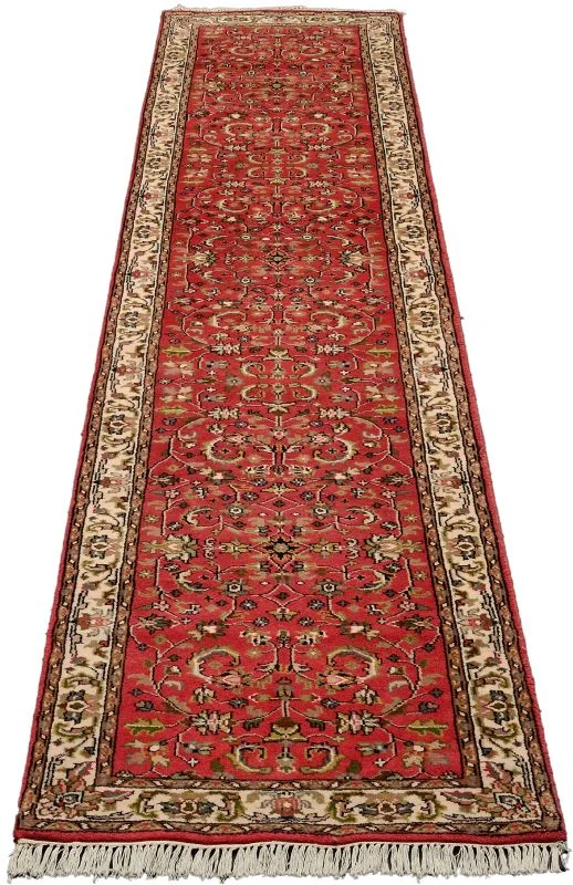 Handgeknüpfter Sarough Orientteppich, 79 × 406 cm, Wolle