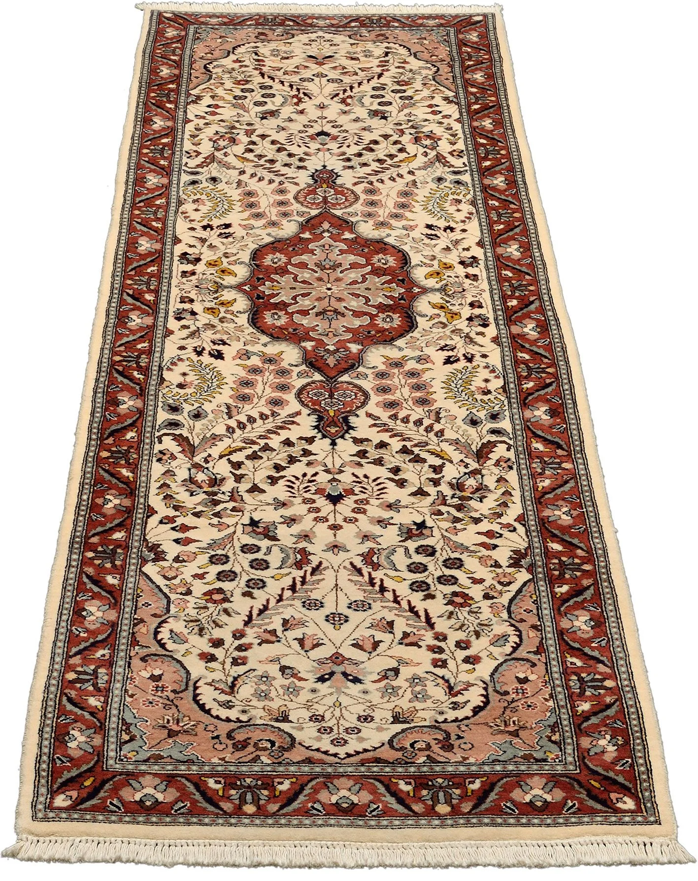 Handgeknüpfter Täbriz Orientteppich, 81 × 270 cm, Wolle