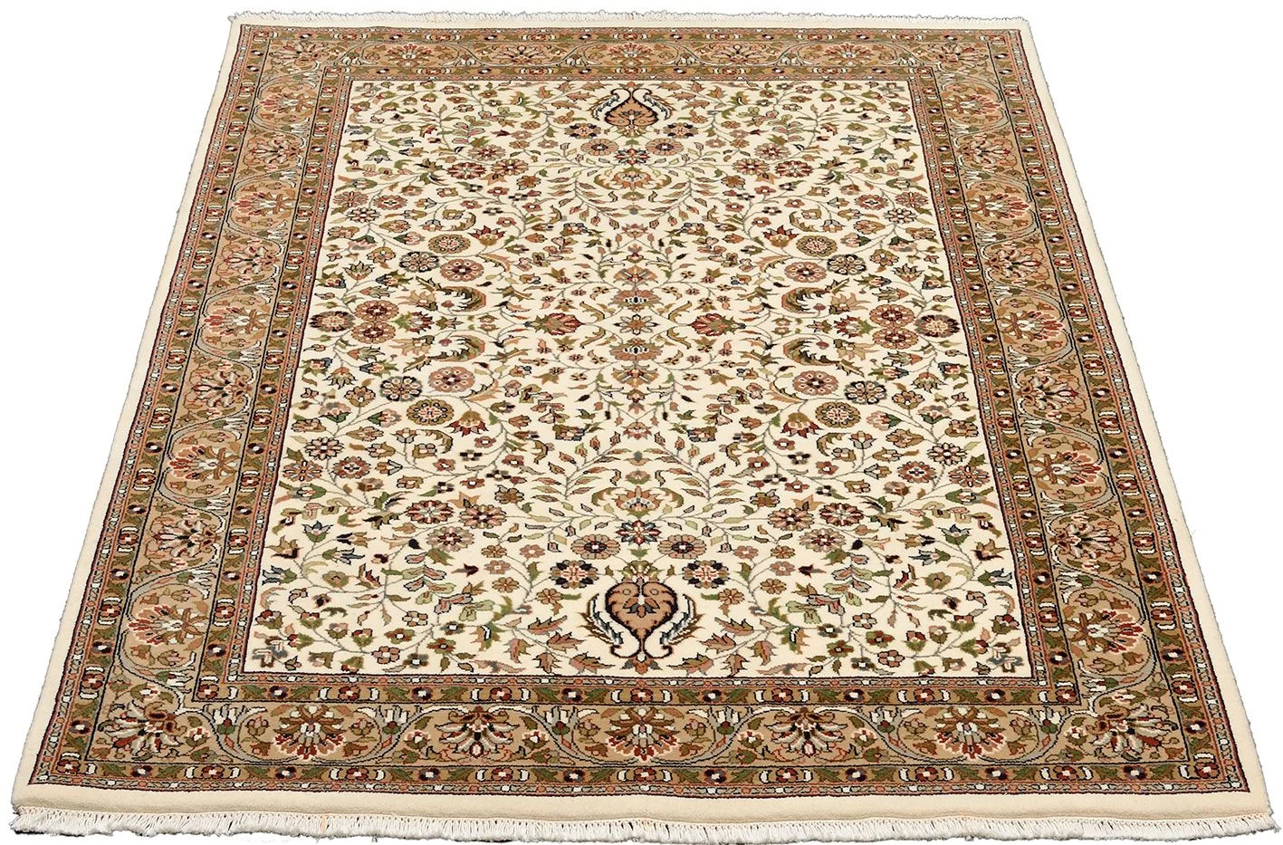 Täbriz Orientteppich 126 × 187 cm aus Wolle, handgeknüpft