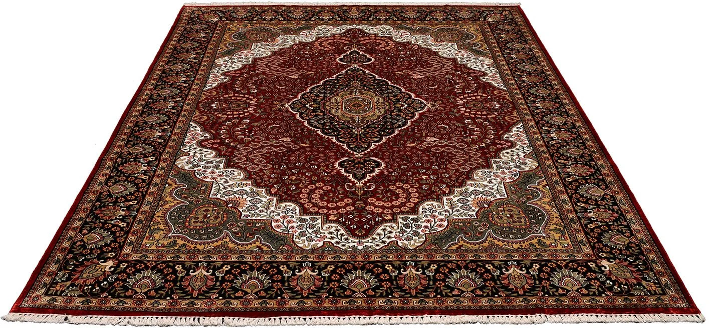 orientteppich-agra-246-x-311-cm-viskose-handgeknupft-1 Handgeknüpfter Orientteppich, 246 × 311 cm