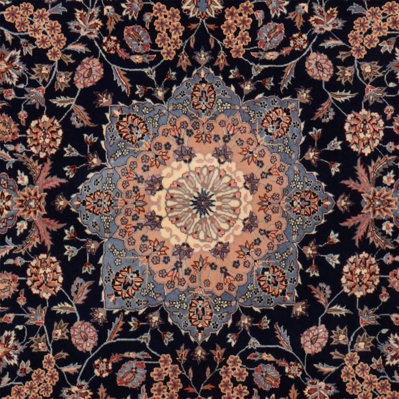 Handgeknüpfter Isfahan Teppich, 156 × 243 cm, Wolle