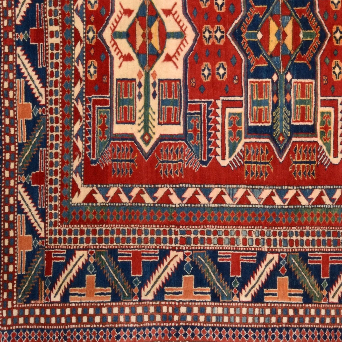 Handgeknüpfter Kazak Orientteppich, 188 × 212 cm, Wolle