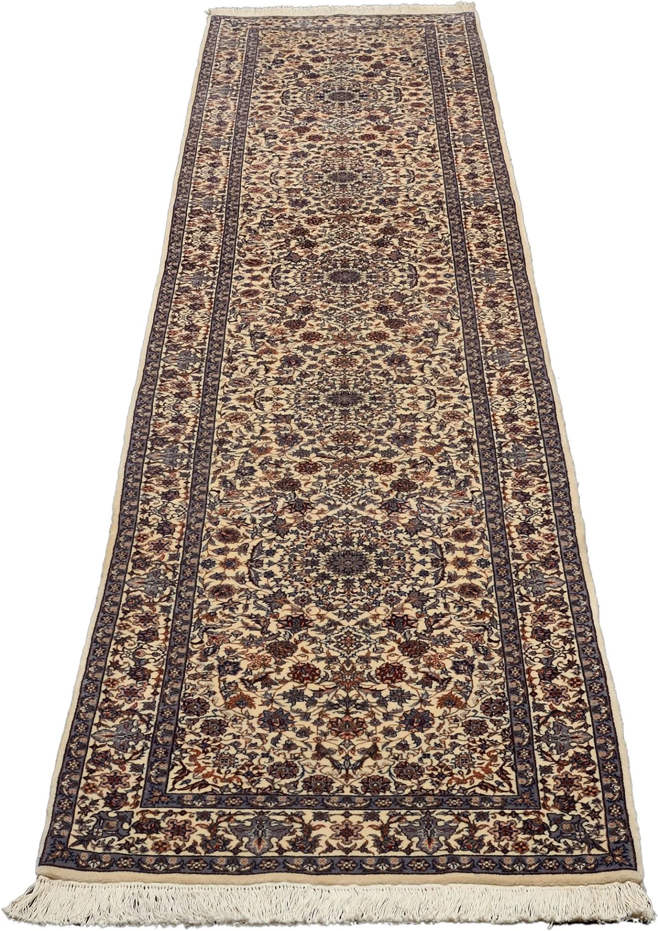 Handgeknüpfter Isfahan Teppich, 83 × 380 cm, Wolle
