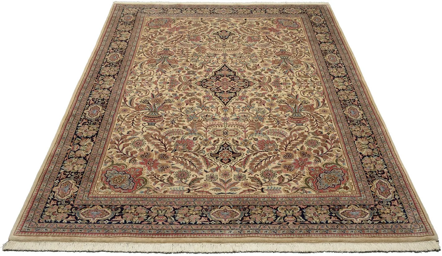 Handgeknüpfter Kashan Orientteppich, 202 × 293 cm, Wolle