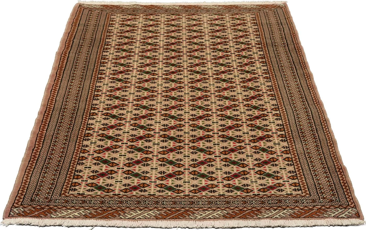 orientteppich-buchara-122-x-190-cm-schurwolle-handgeknupft-tekke-1 Handgeknüpfter Orientteppich 122 × 190 cm