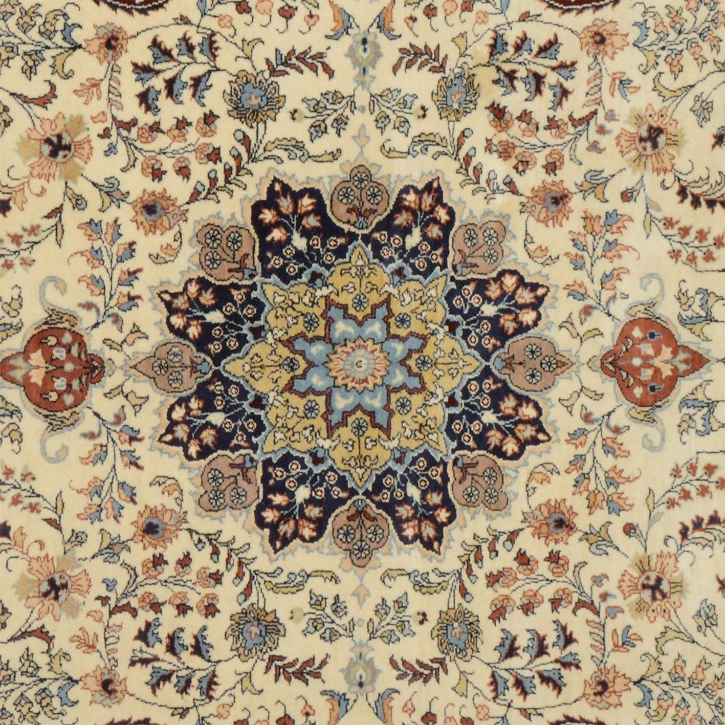 Handgeknüpfter Isfahan Orientteppich, 143 × 228 cm, Wolle