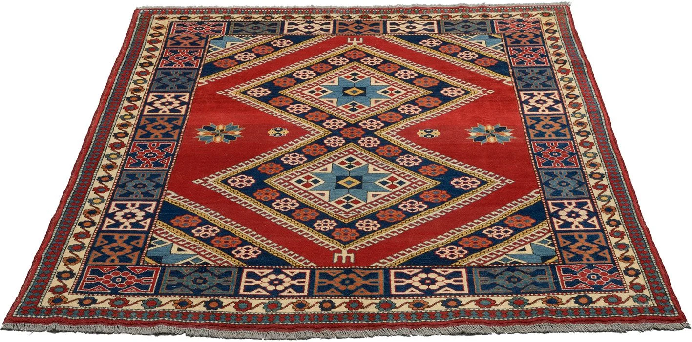 Handgeknüpfter Kazak Orientteppich, 175 × 179 cm, Wolle
