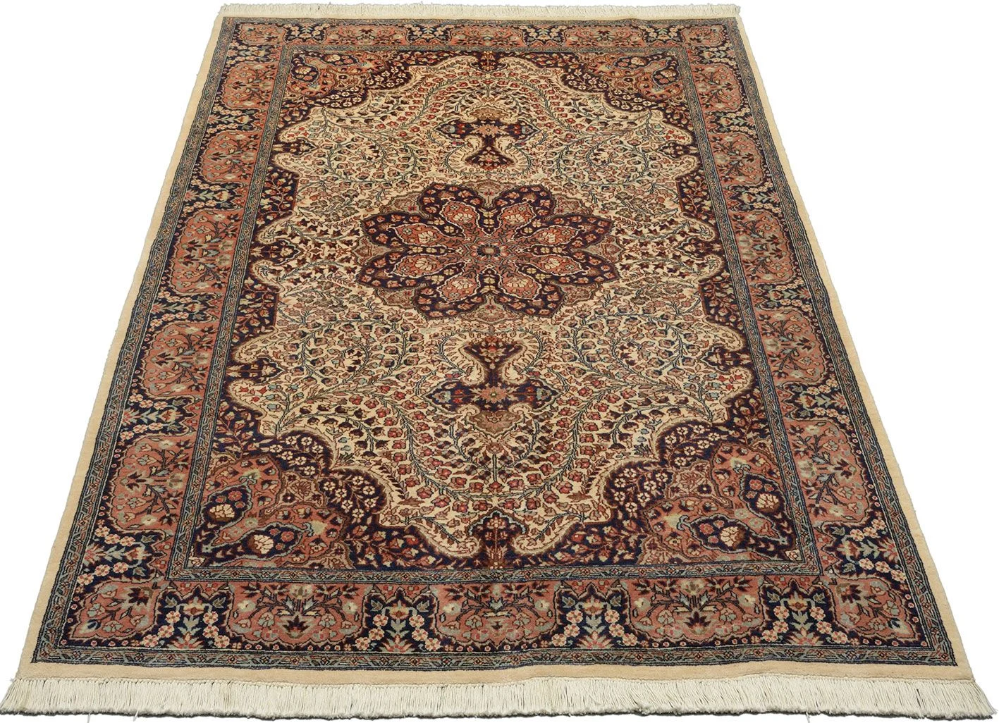 Ghom Orientteppich 141 × 215 cm aus Wolle, handgeknüpft