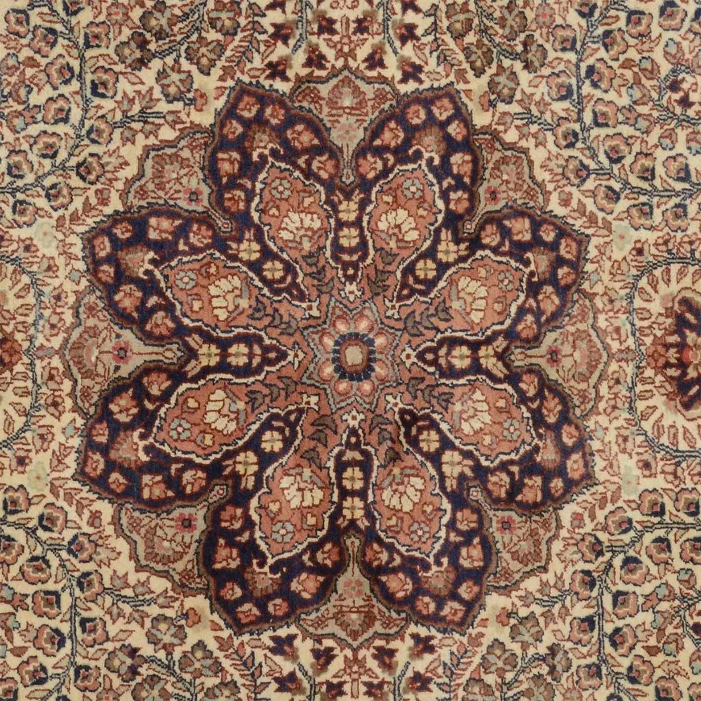 Ghom Orientteppich 141 × 215 cm aus Wolle, handgeknüpft
