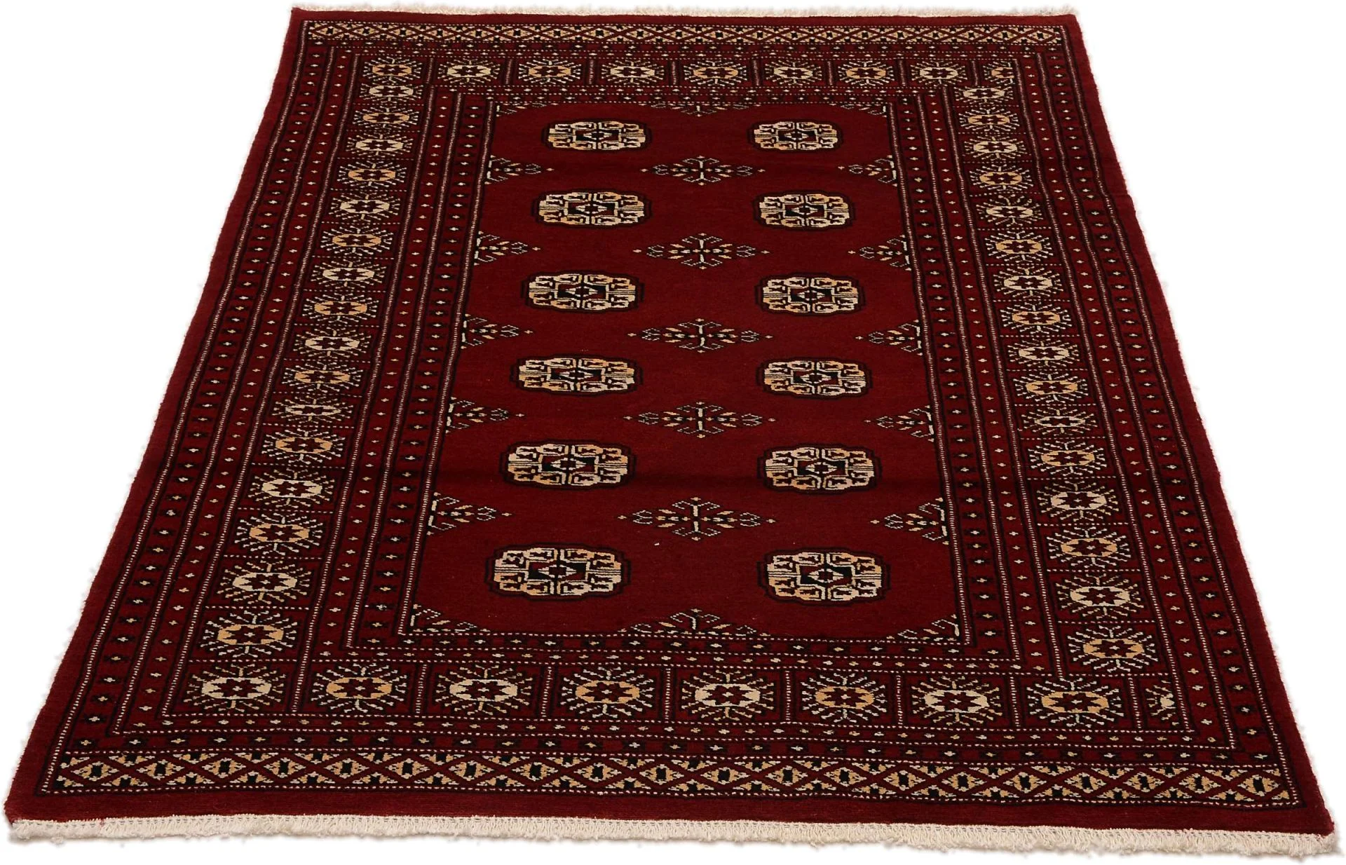 orientteppich-buchara-120-x-176-cm-schurwolle-handgeknupft-tekke-5 Handgeknüpfter Orientteppich 120 × 176 cm