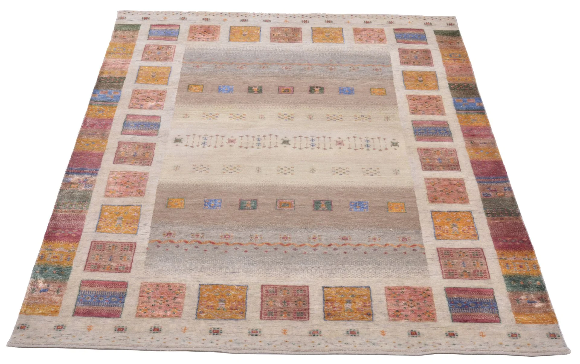 Loribaft Orientteppich 156 × 209 cm aus Wolle & Seide, handgeknüpft