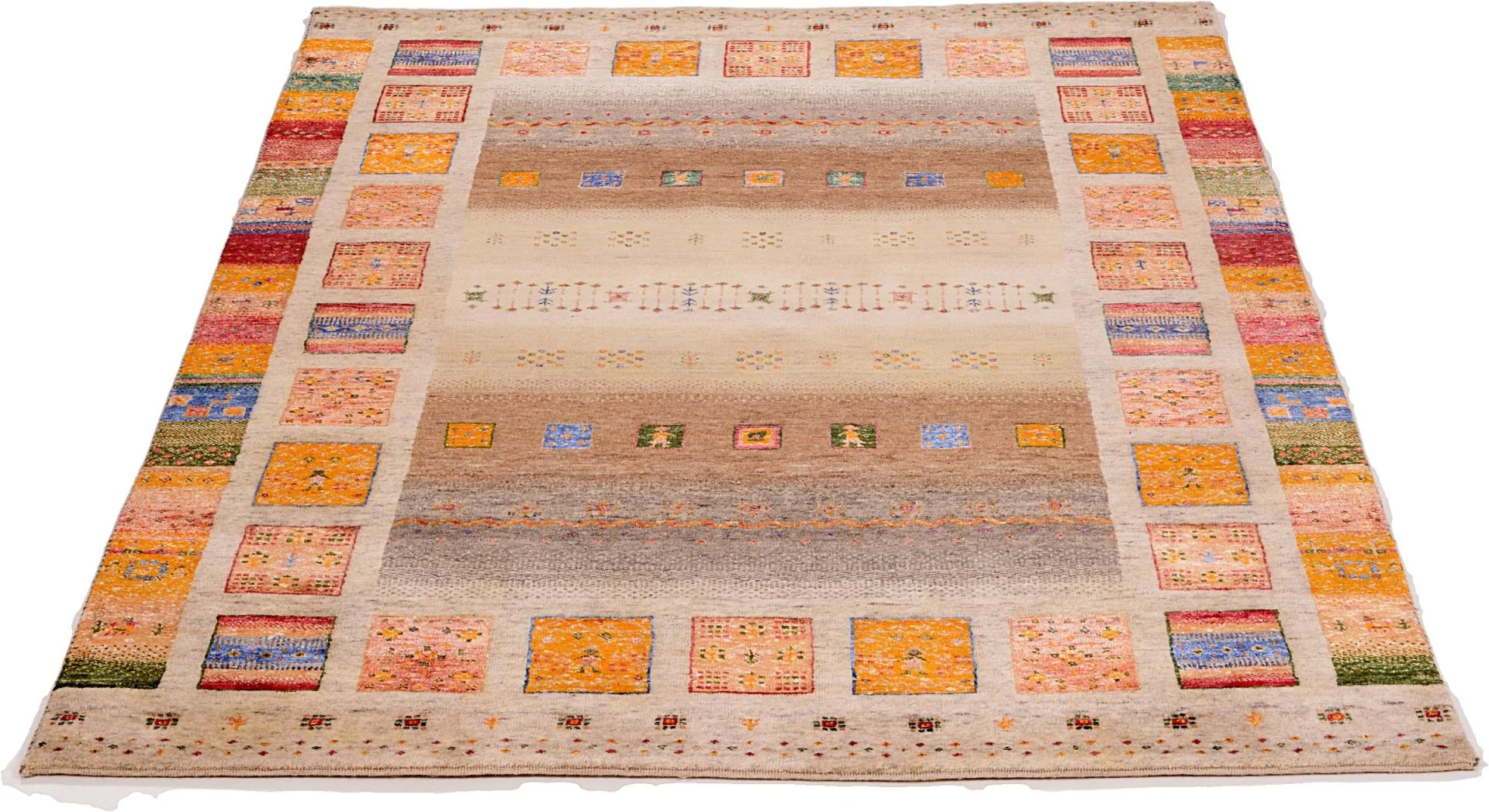 Loribaft Orientteppich 156 × 209 cm aus Wolle & Seide, handgeknüpft