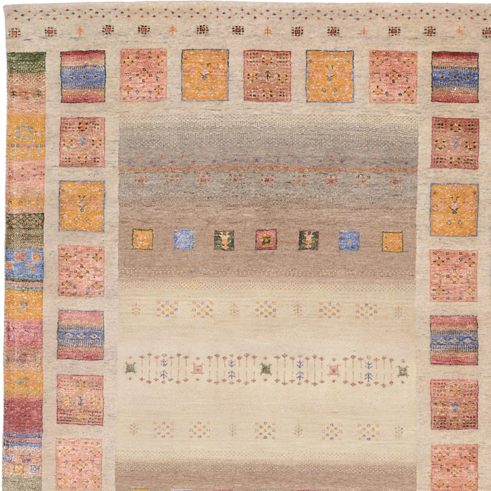 Loribaft Orientteppich 156 × 209 cm aus Wolle & Seide, handgeknüpft