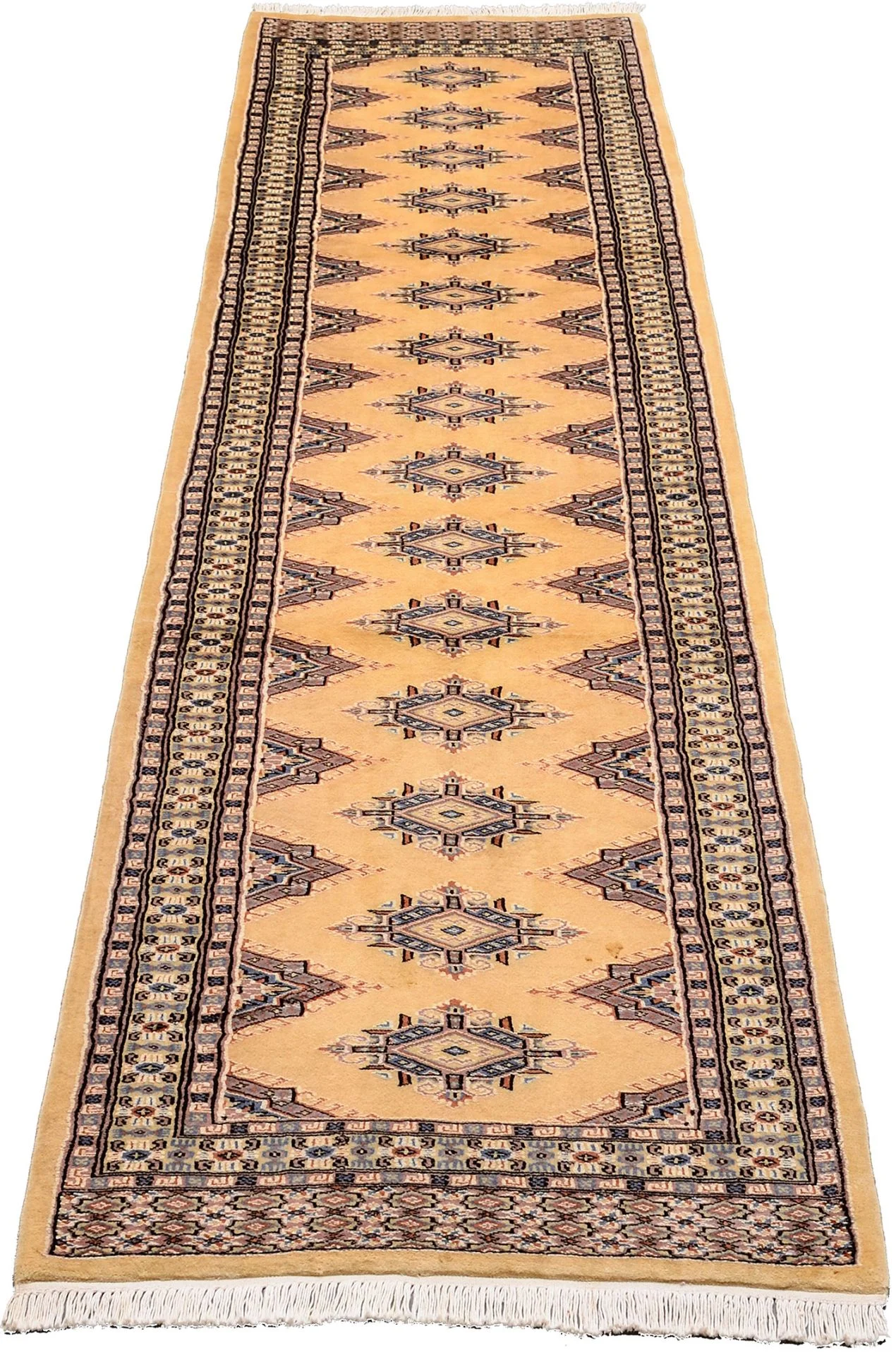 Handgeknüpfter Orientteppich, 82 × 341 cm, Wolle