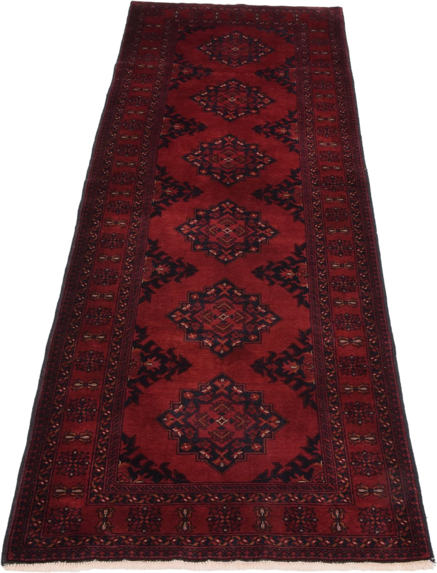 Orientteppich 84 × 290 cm aus Wolle, handgeknüpft