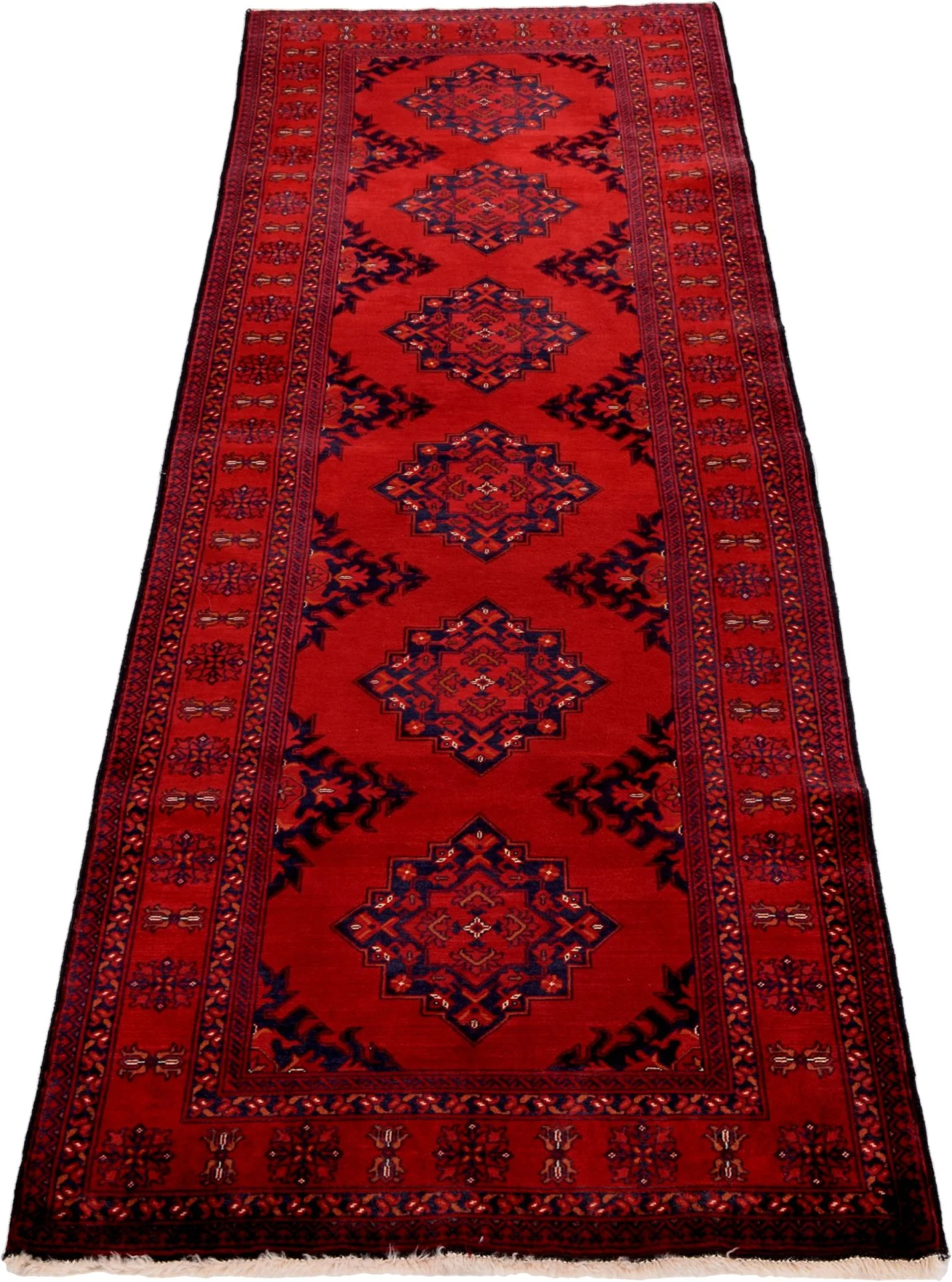Orientteppich 84 × 290 cm aus Wolle, handgeknüpft
