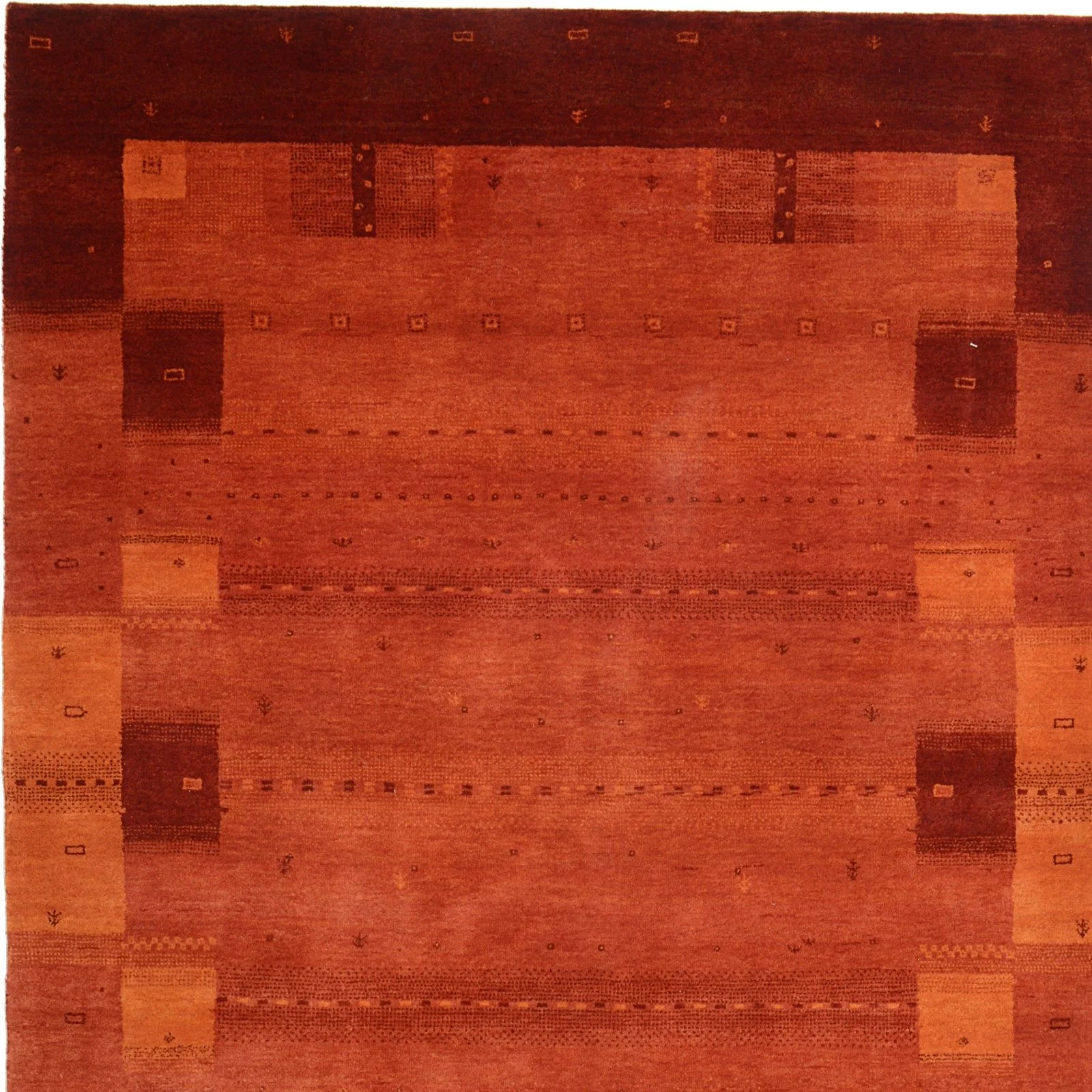 orientteppich-loribaft-140-x-200-cm-schurwolle-handgeknupft-rot-10 Loribaft Orientteppich aus Indien, 140 × 200 cm