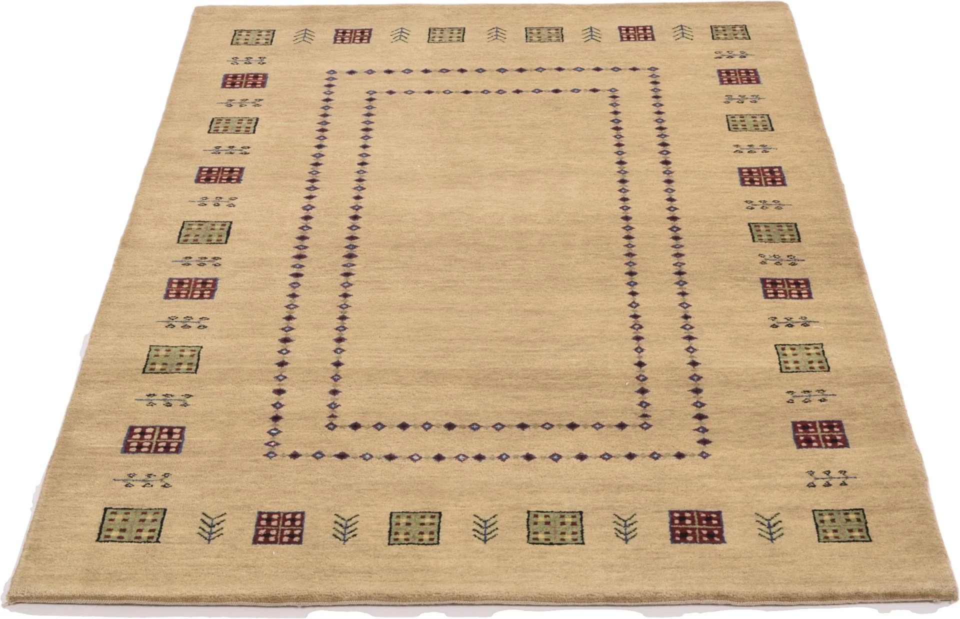 Handgeknüpfter Loribaft Orientteppich, 118 × 184 cm, Wolle