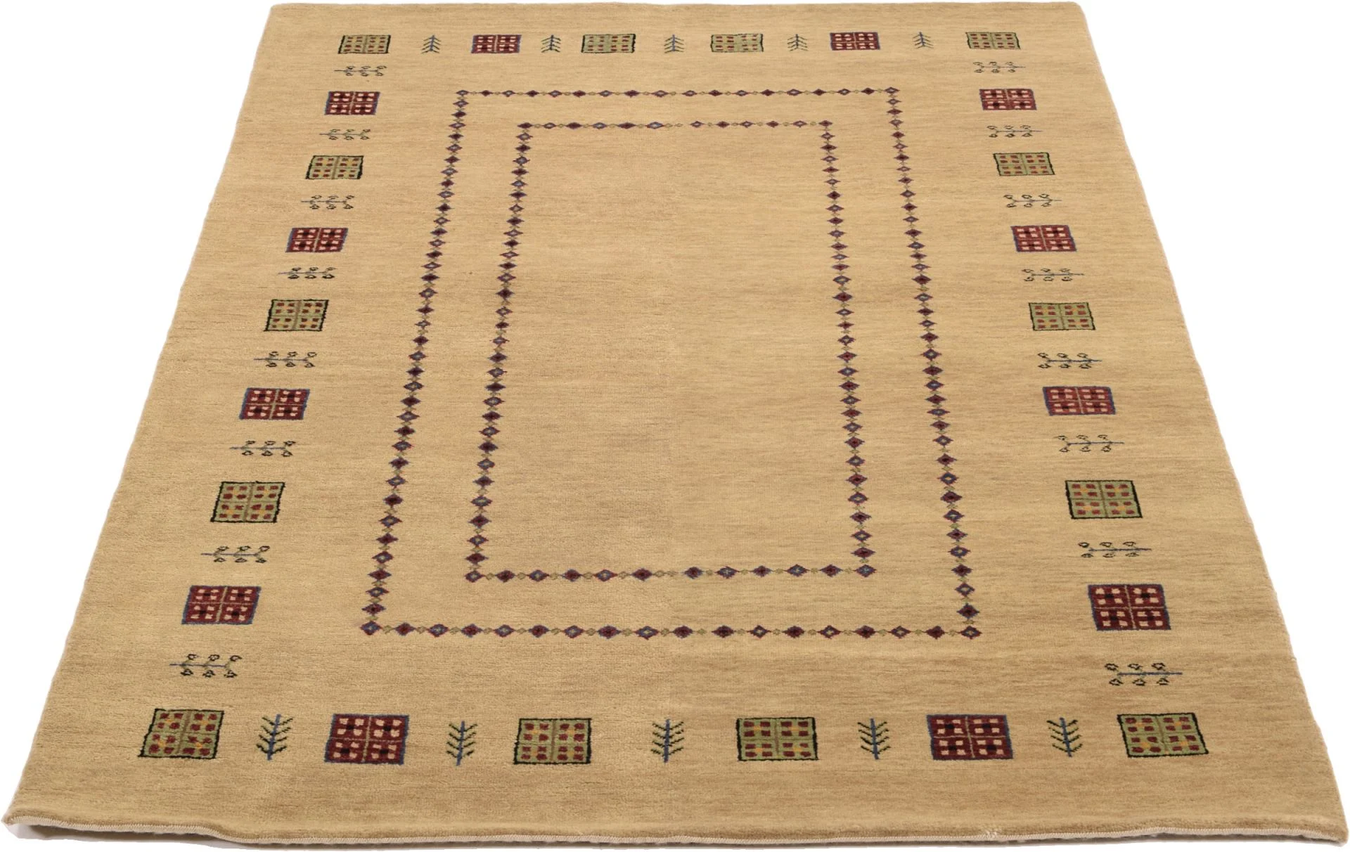 orientteppich-loribaft-127-x-189-cm-baumwolle-handgeknupft-1 Handgeknüpfter Loribaft Orientteppich, 127 × 189 cm
