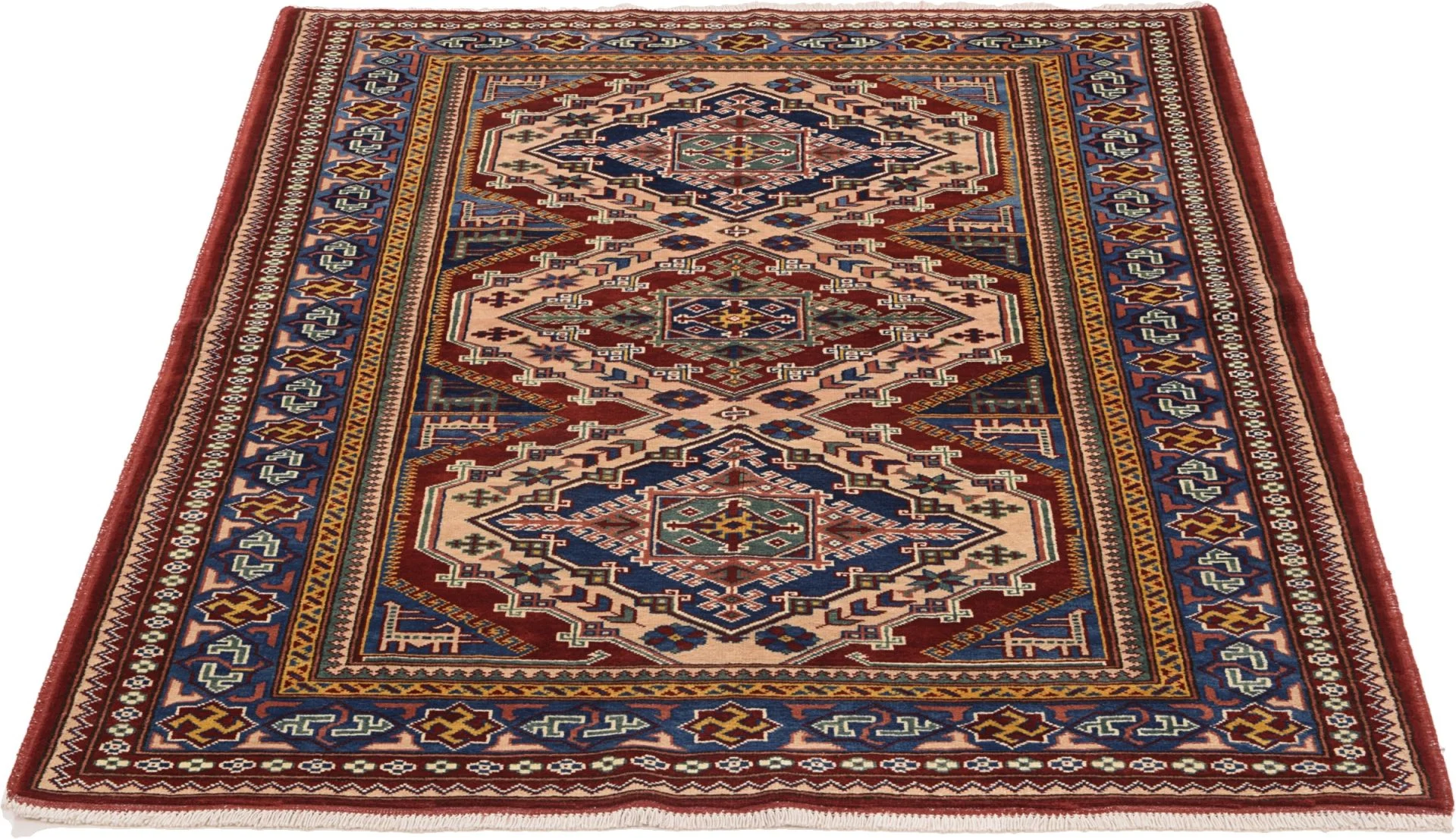 Handgeknüpfter Kazak Orientteppich, 126 × 161 cm