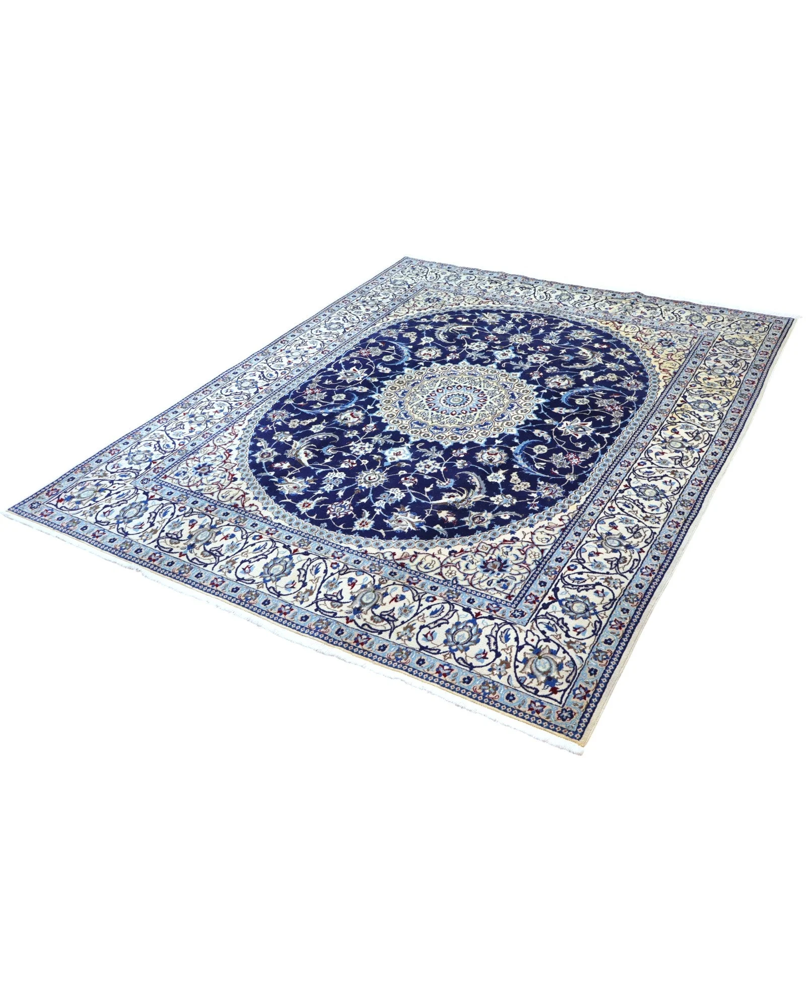perserteppich-nain-255-x-199-cm-schurwolle-seide-handgeknupft-5 Nain Perserteppich 255 × 199 cm aus Wolle & Seide, handgeknüpft