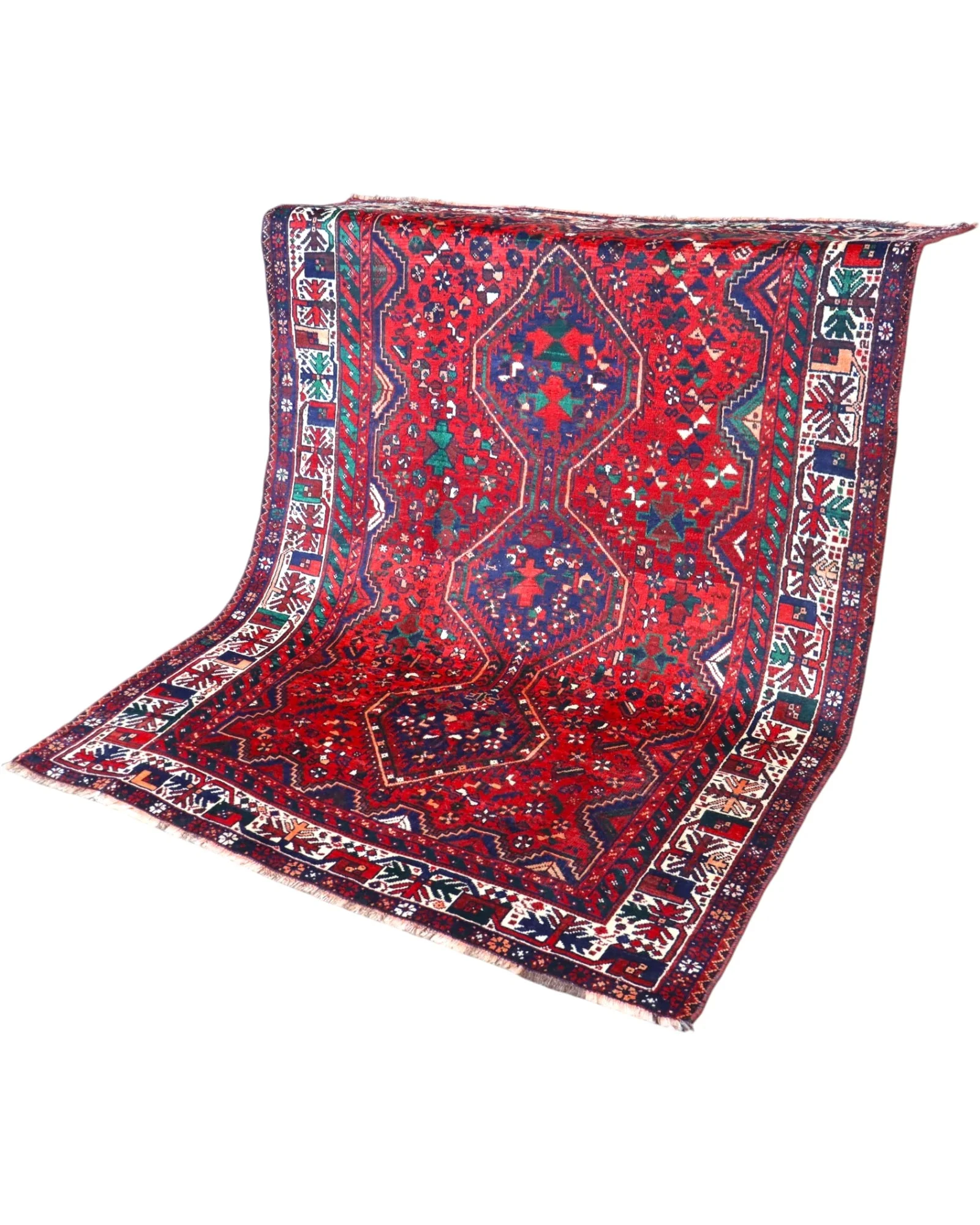 Handgeknüpfter Shiraz Perserteppich 217 × 168 cm