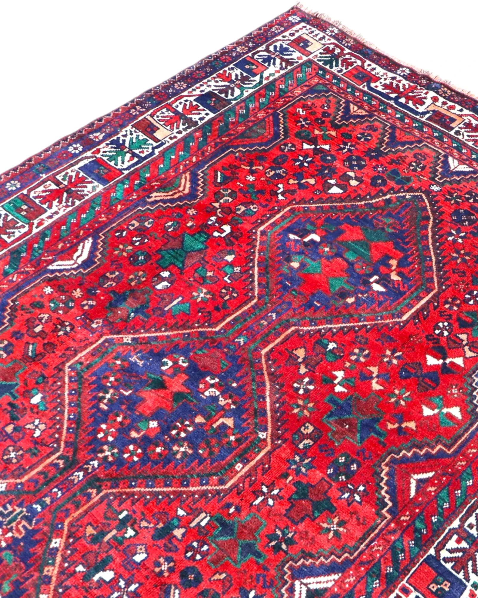 Handgeknüpfter Shiraz Perserteppich 217 × 168 cm