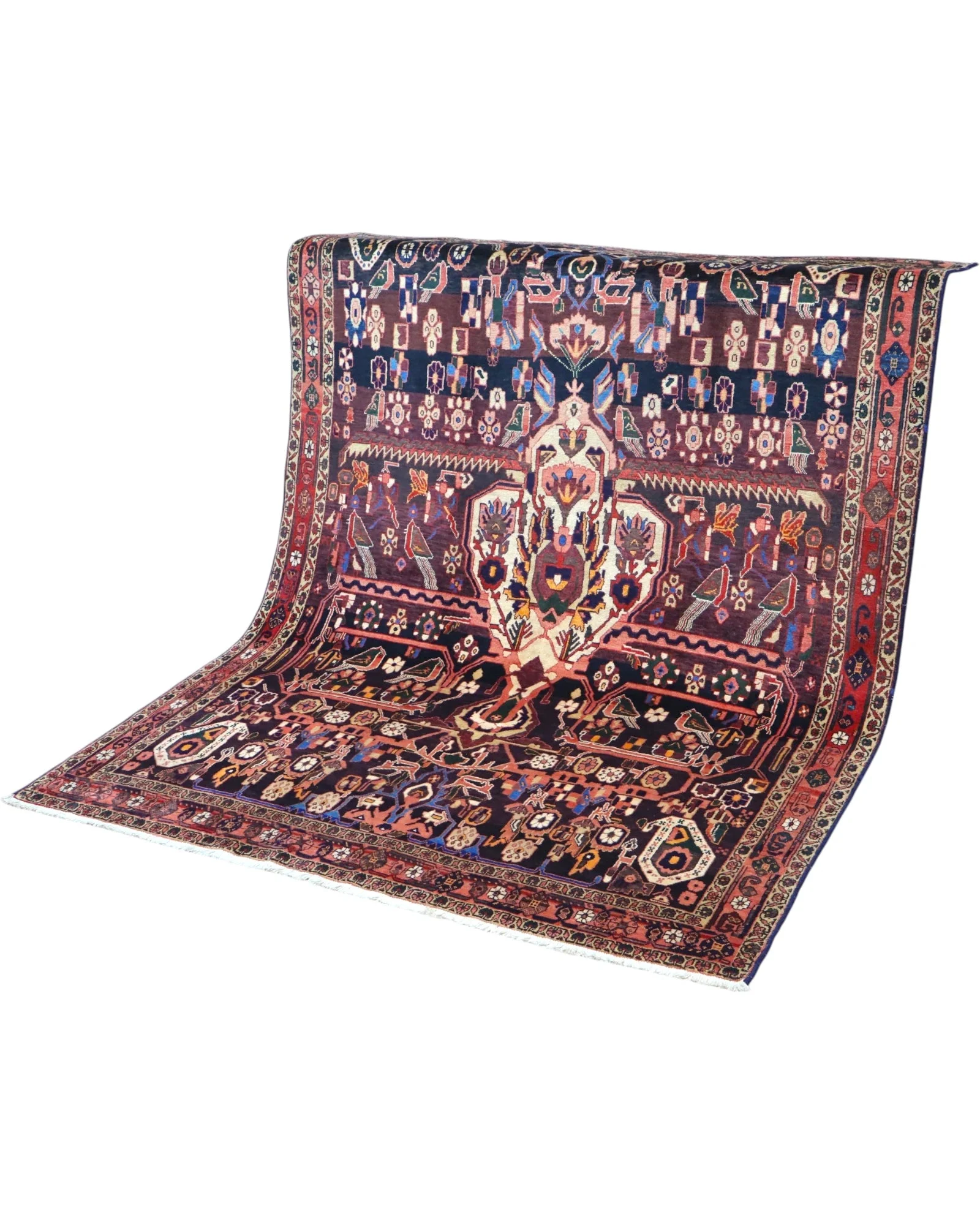 Handgeknüpfter Afshar Perserteppich, 225 × 167 cm, Wolle