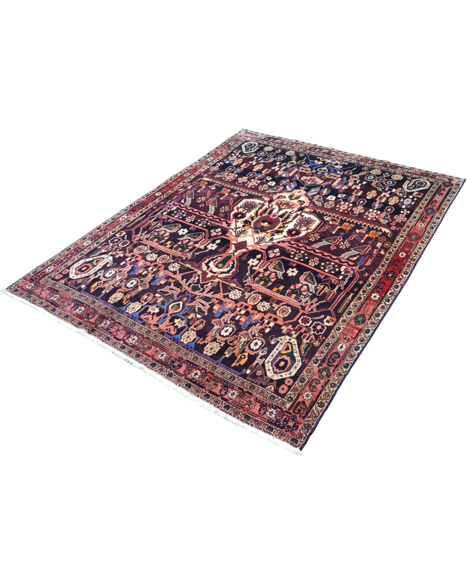 Handgeknüpfter Afshar Perserteppich, 225 × 167 cm, Wolle